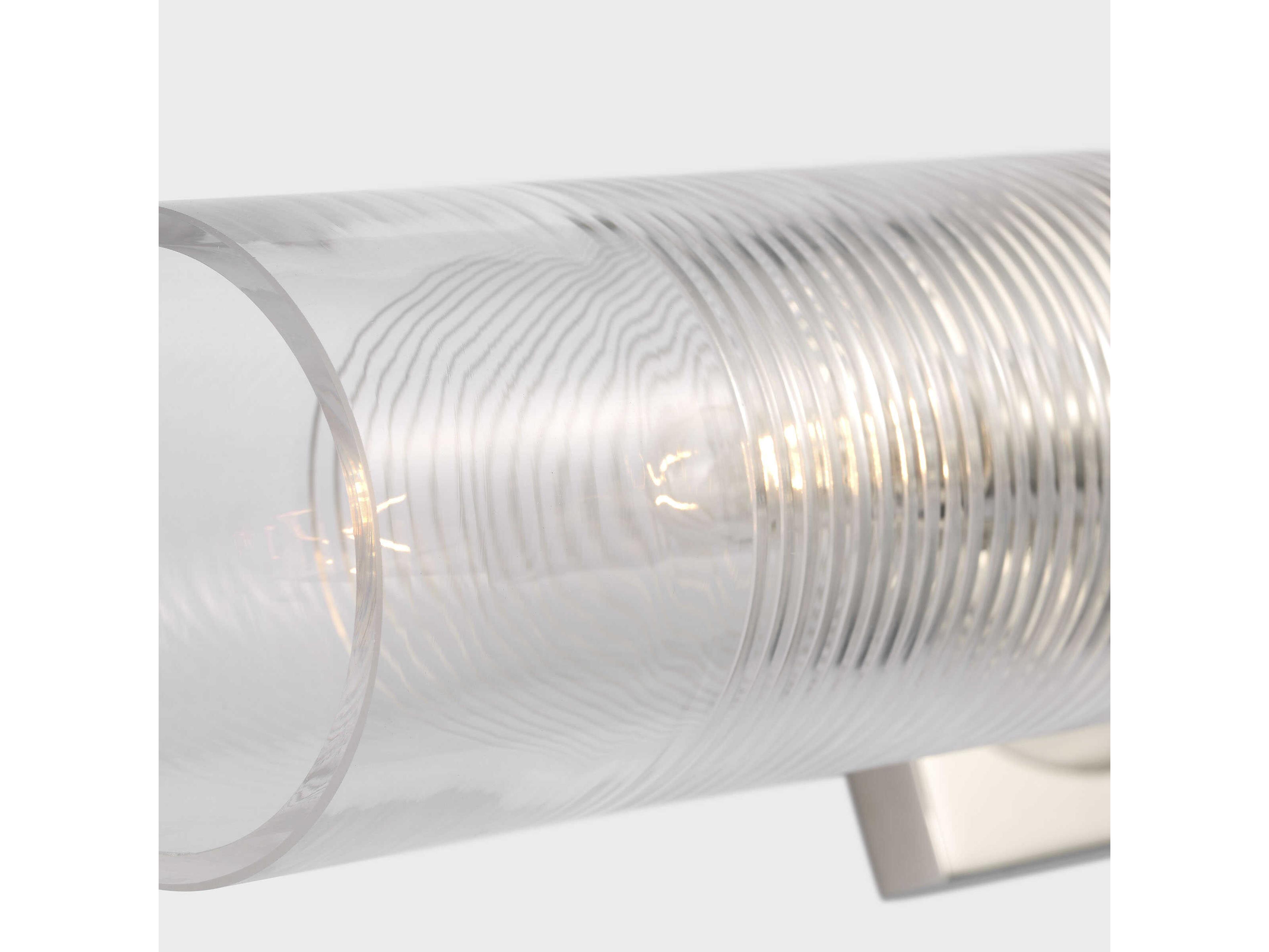 Visual Comfort Modern Leano 2-Light Polished Nickel Vanity Light