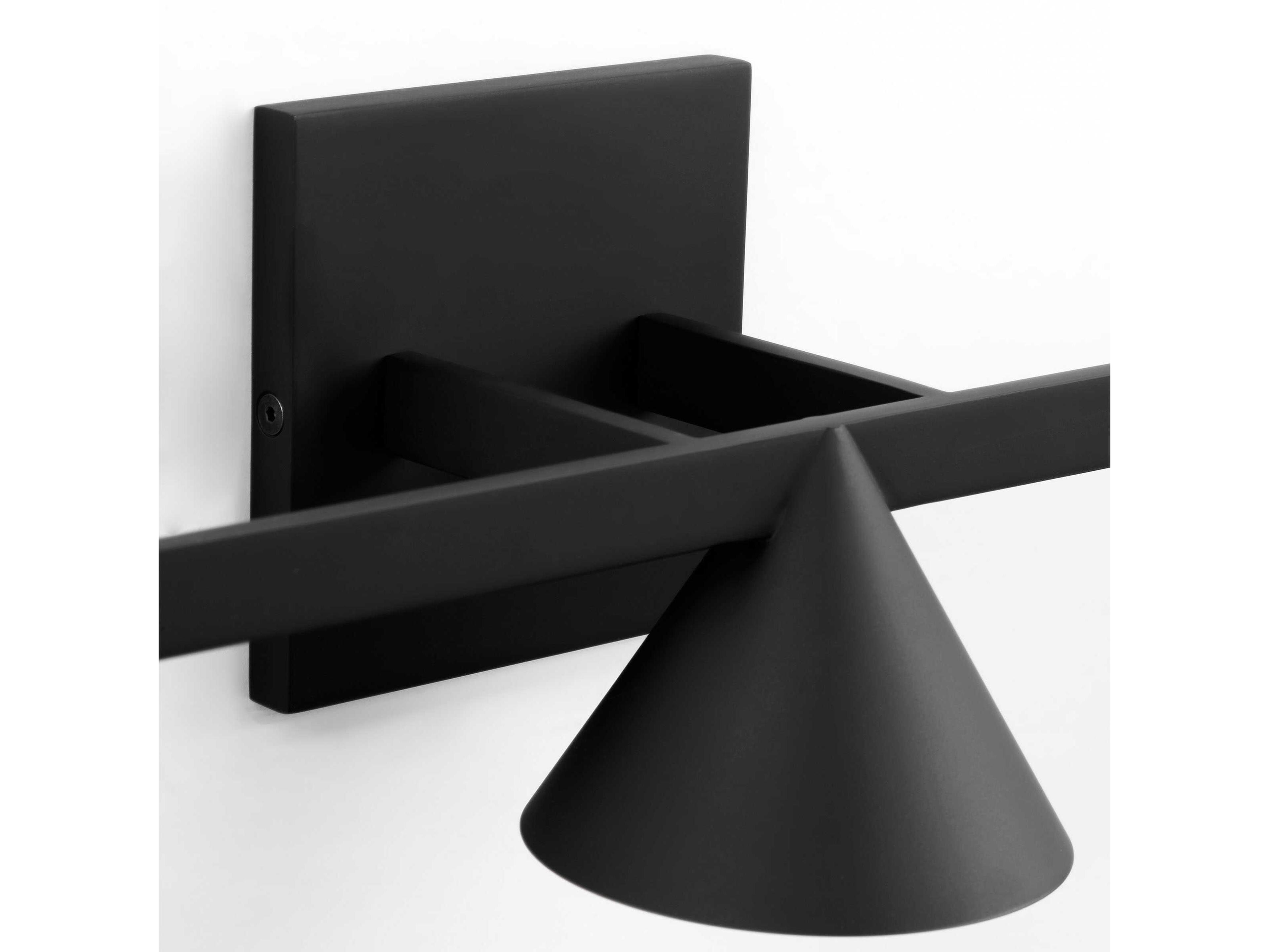 Visual Comfort Modern Midrand 3-Light Nightshade Black Vanity Light