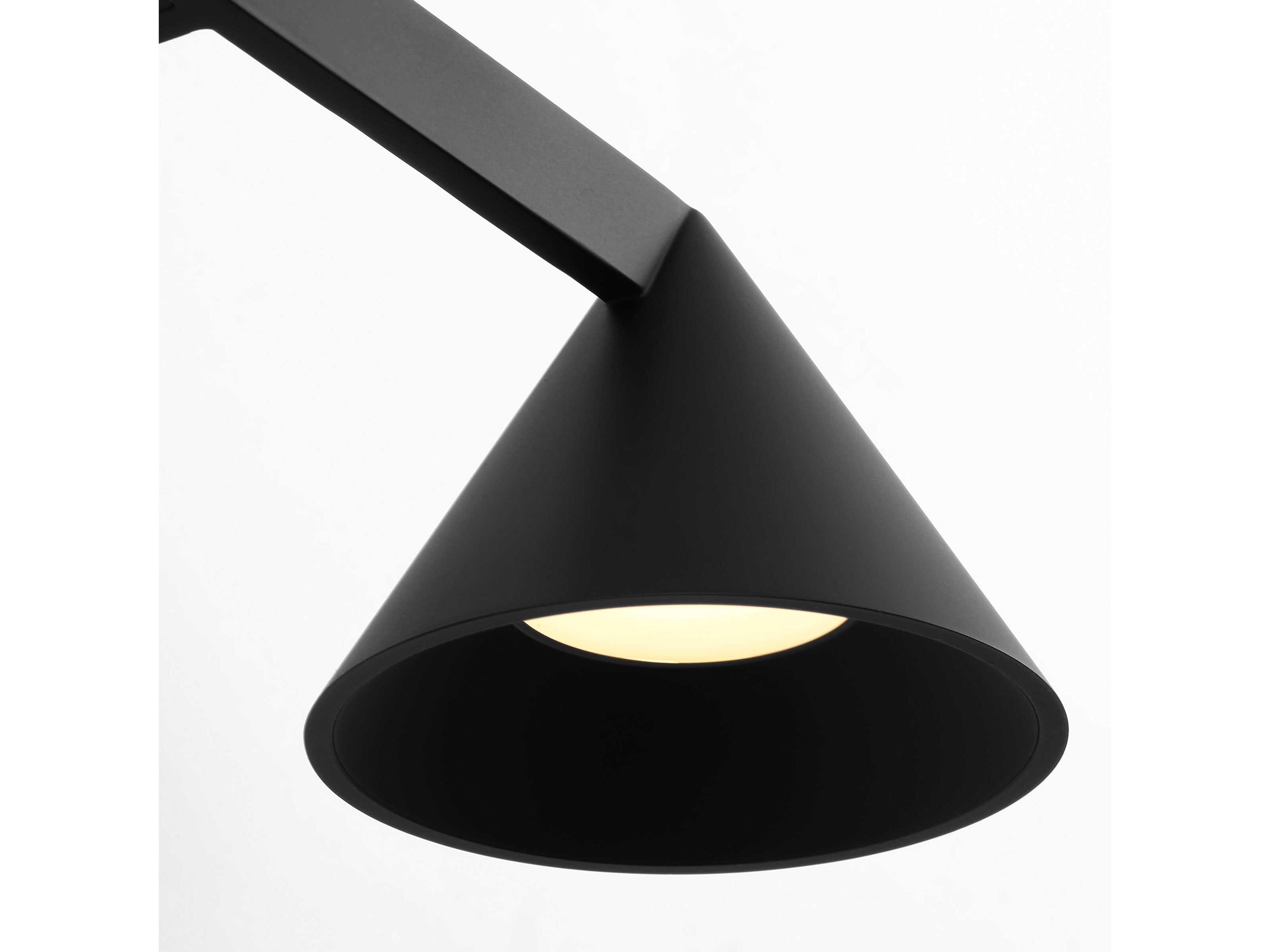 Visual Comfort Modern Midrand 2-Light Nightshade Black Vanity Light