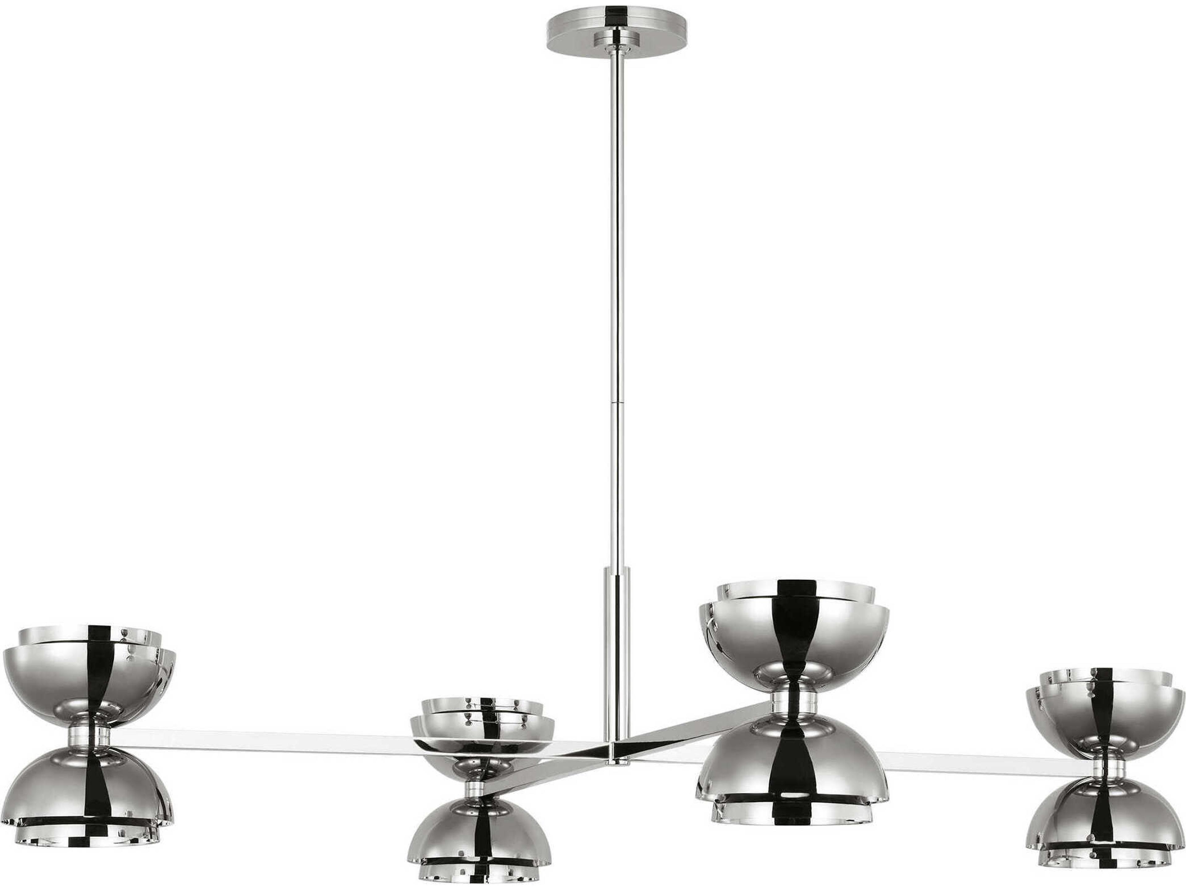 Shanti 4-Light Polished Nickel Dome Chandelier