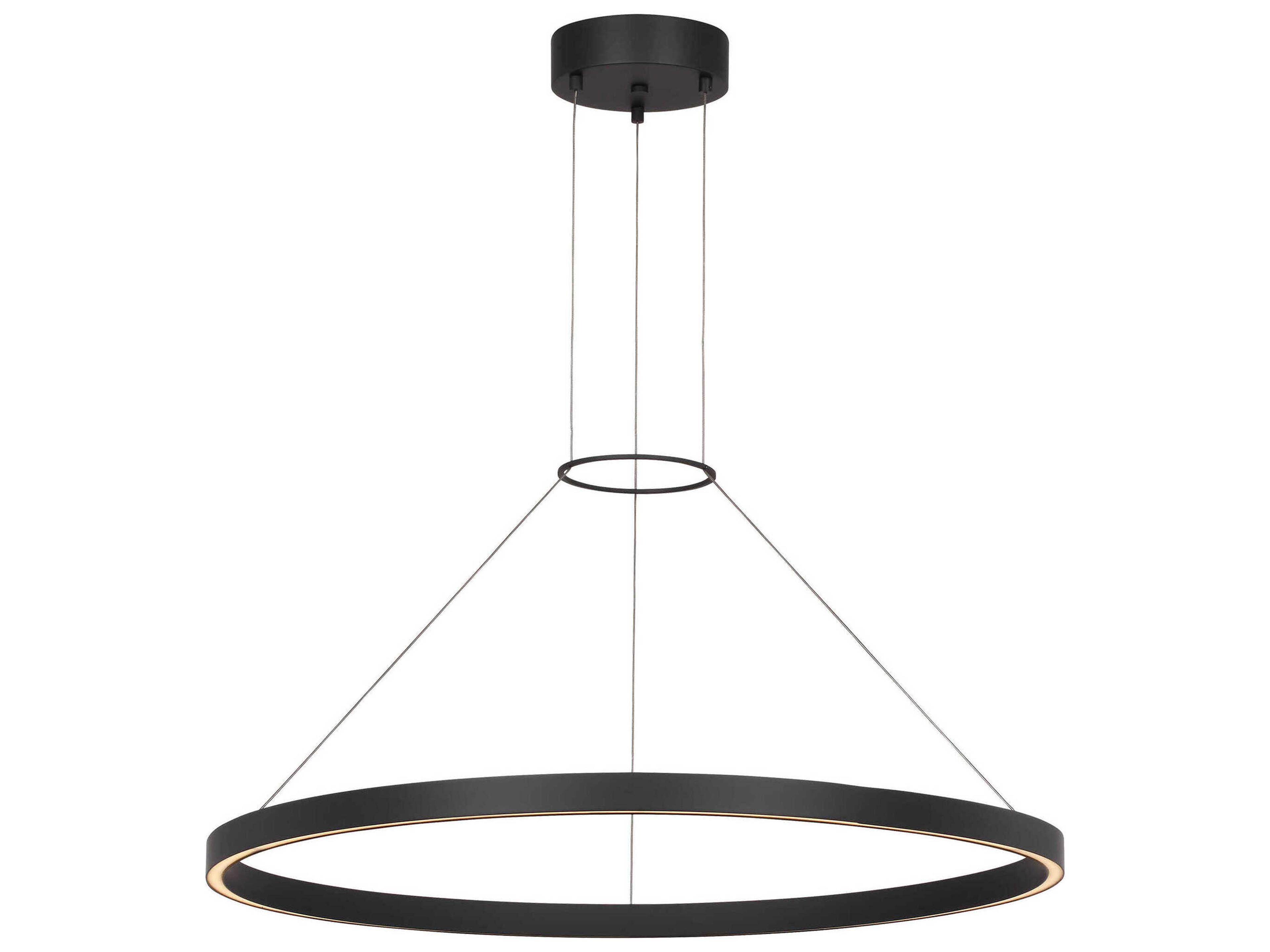 Fiama 1-Light Matte Black Round Pendant