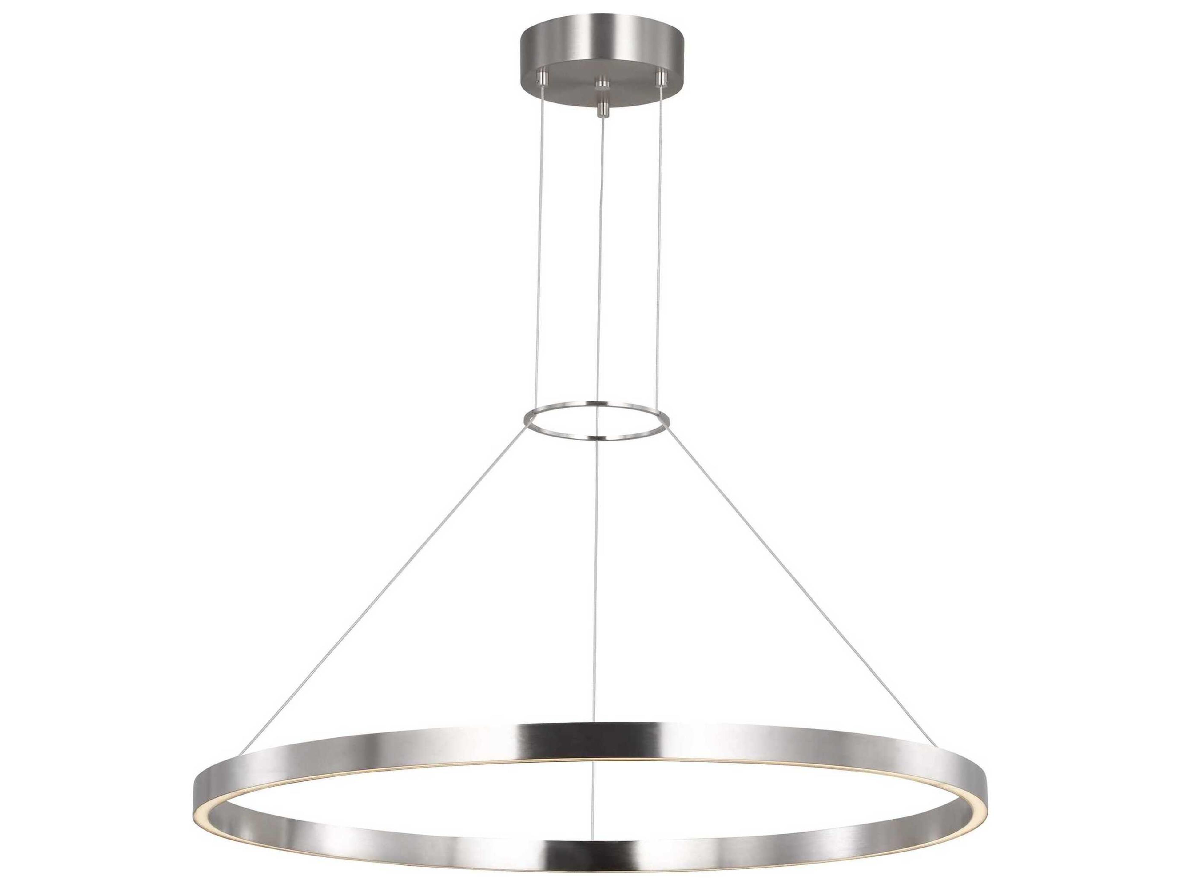 Fiama 1-Light Satin Nickel Round Pendant