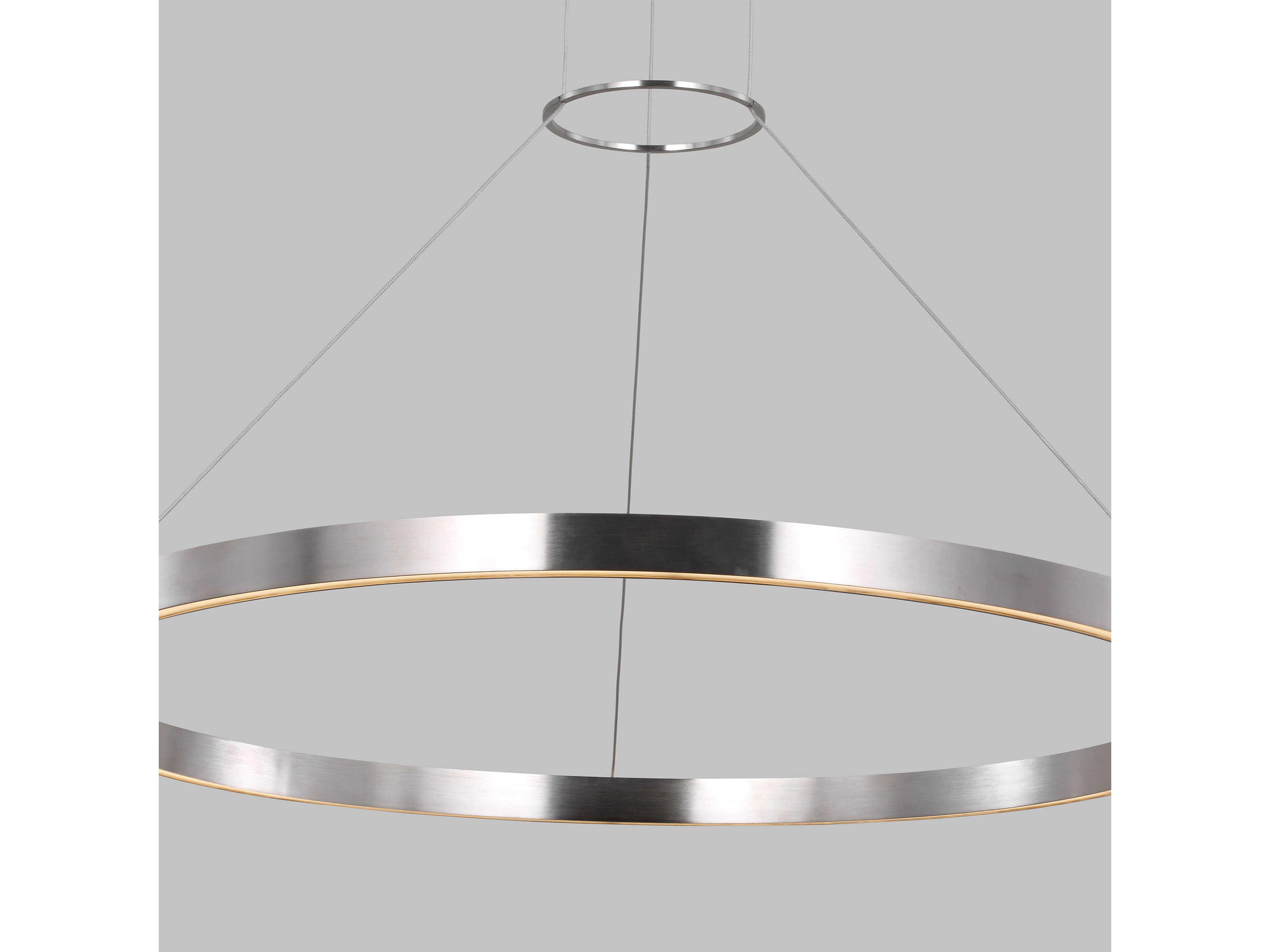 Visual Comfort Modern Fiama 1-Light Satin Nickel Round Pendant