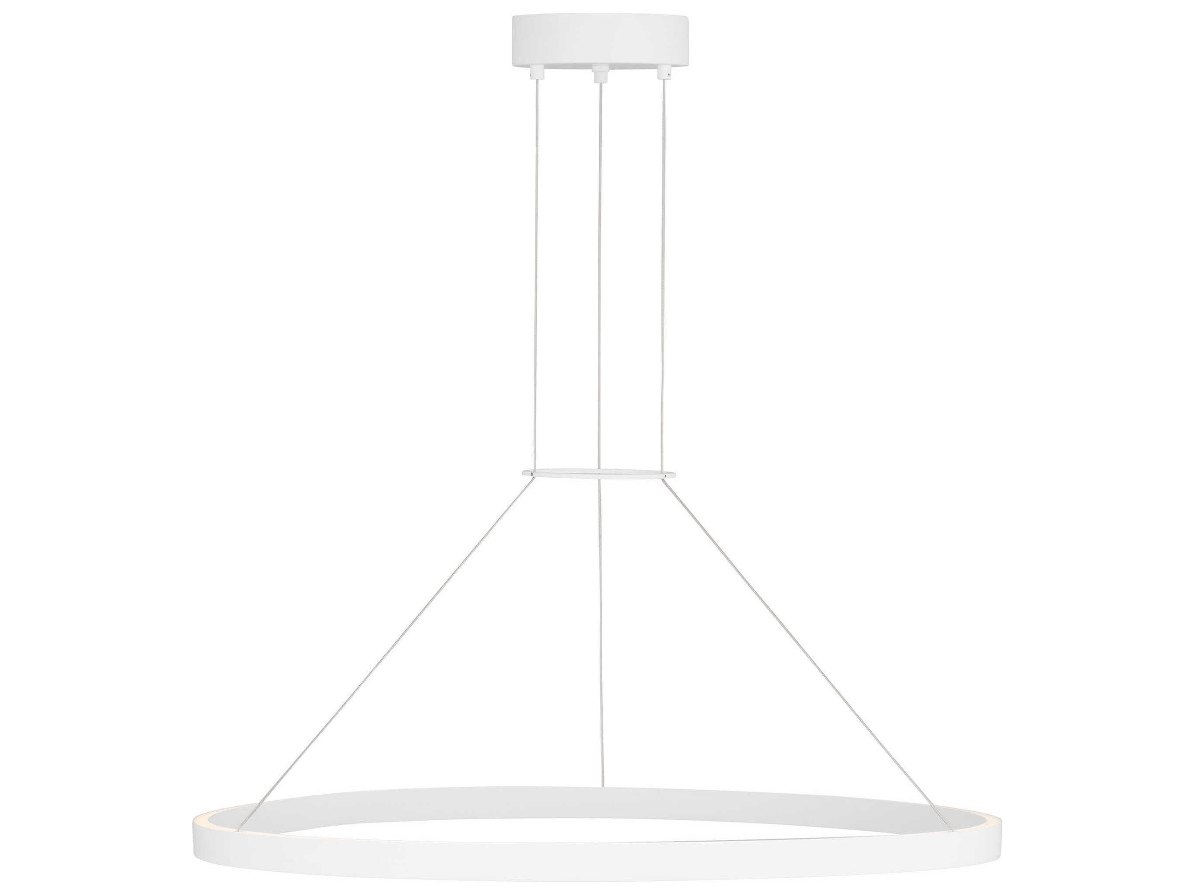 Visual Comfort Modern Fiama 1-Light Matte White Round Pendant