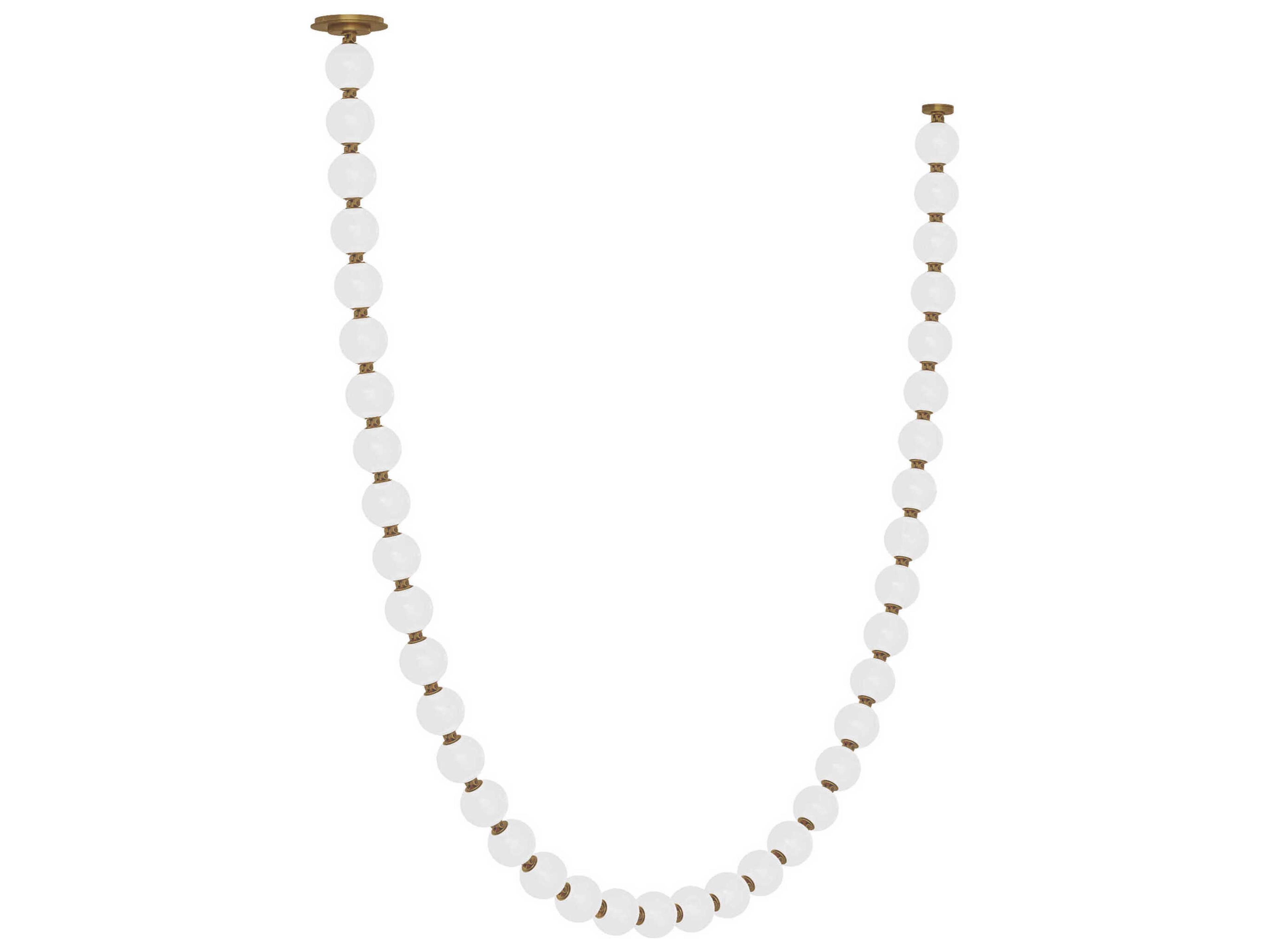 Perle 1-Light Natural Brass Globe Linear Chandelier