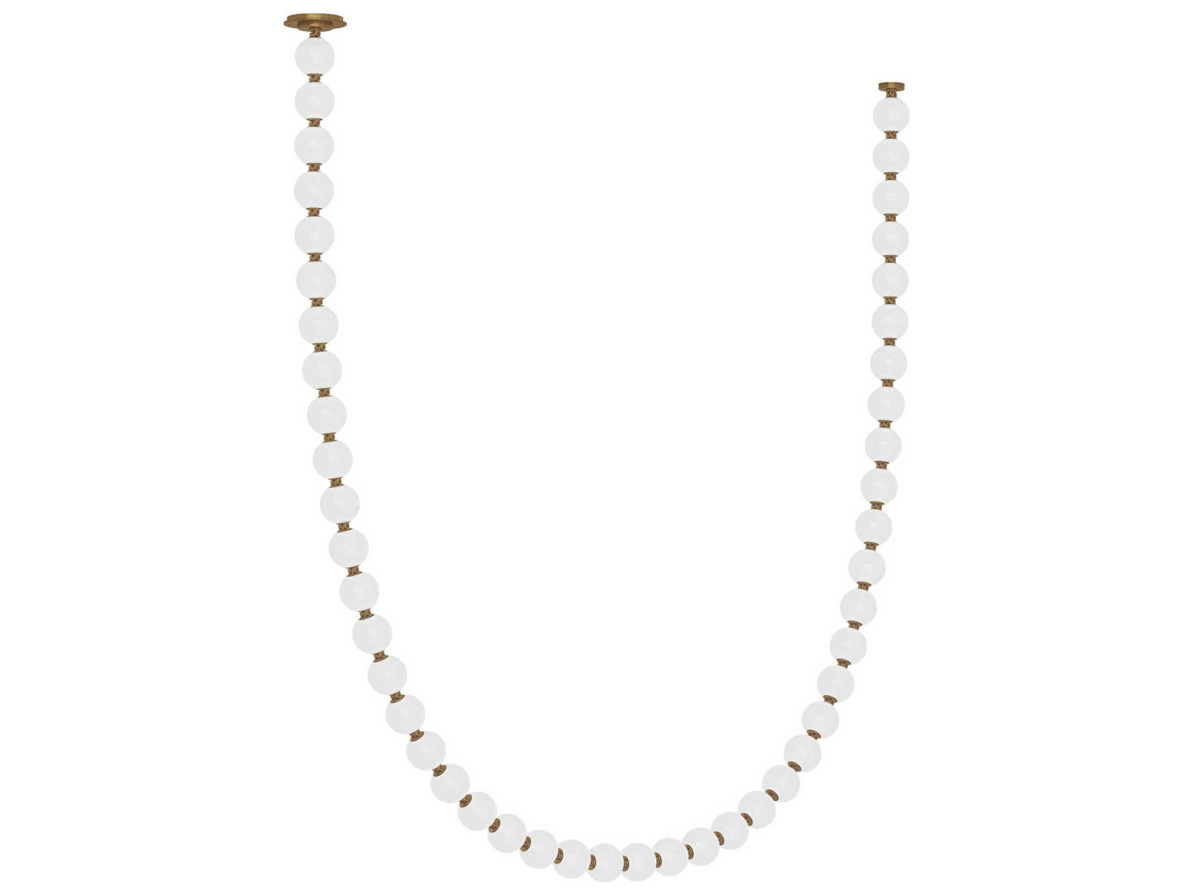 Perle 1-Light Natural Brass Globe Linear Chandelier