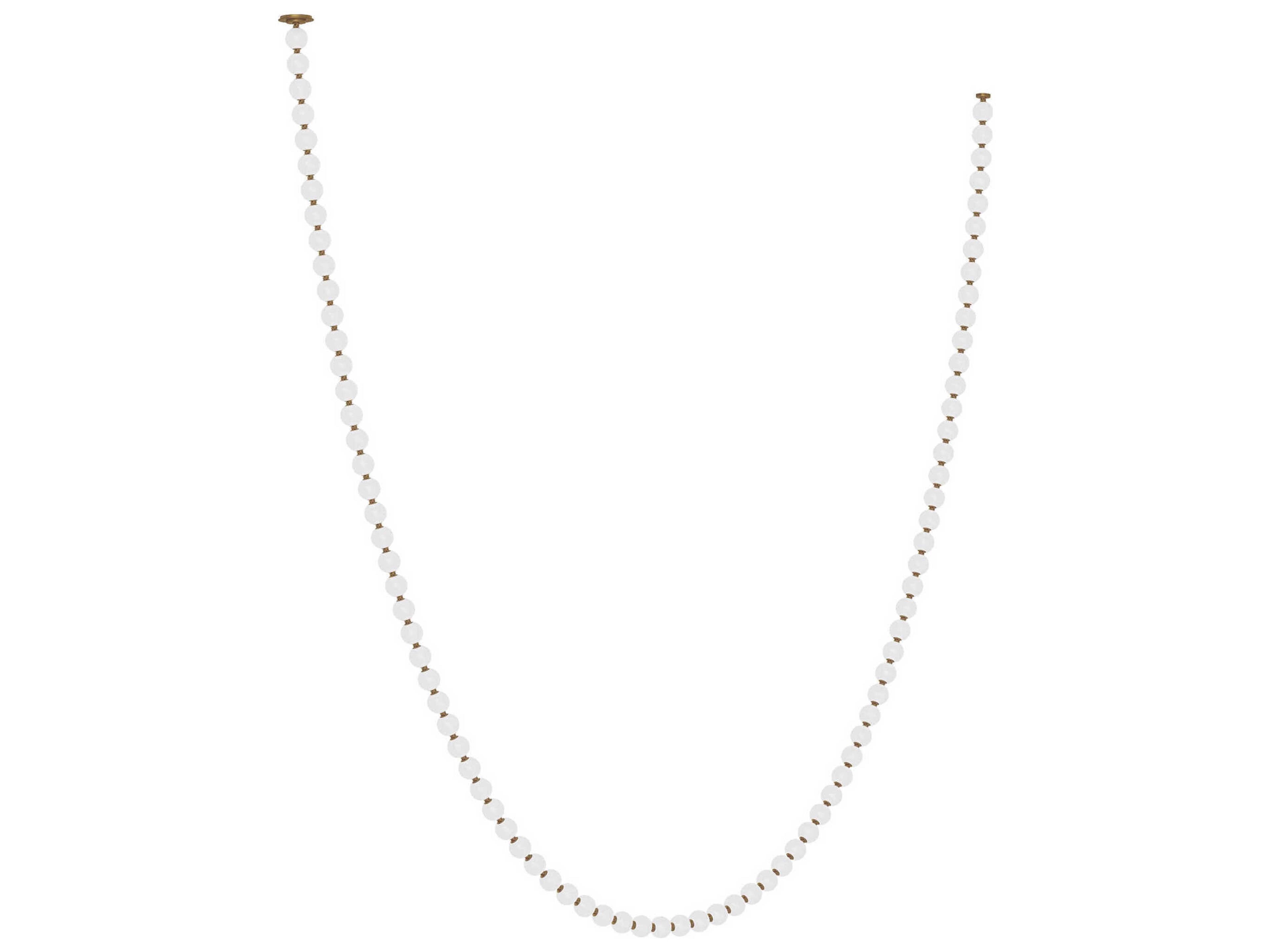 Perle 1-Light Natural Brass Globe Linear Chandelier