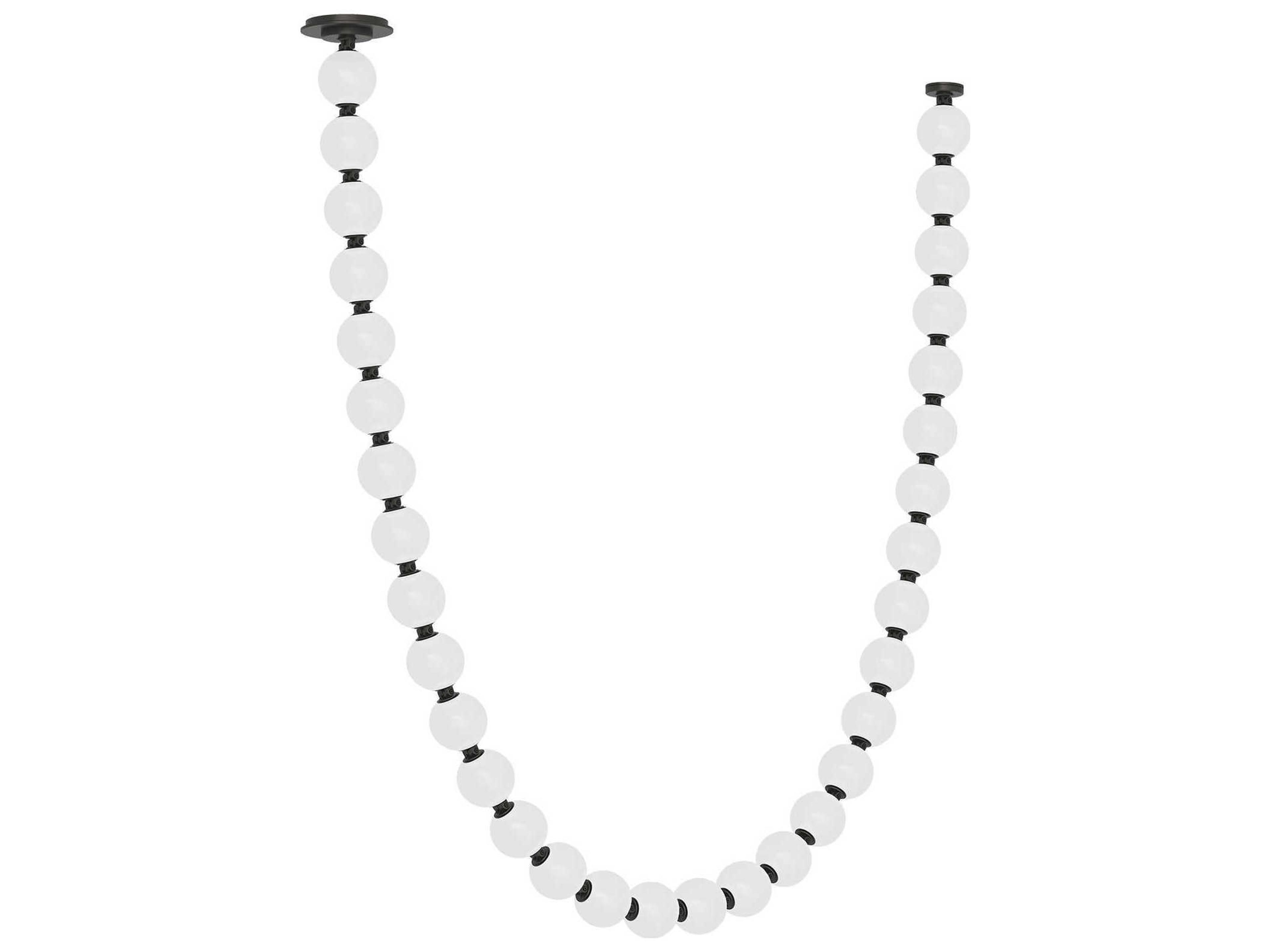 Perle 1-Light Dark Bronze Globe Linear Chandelier