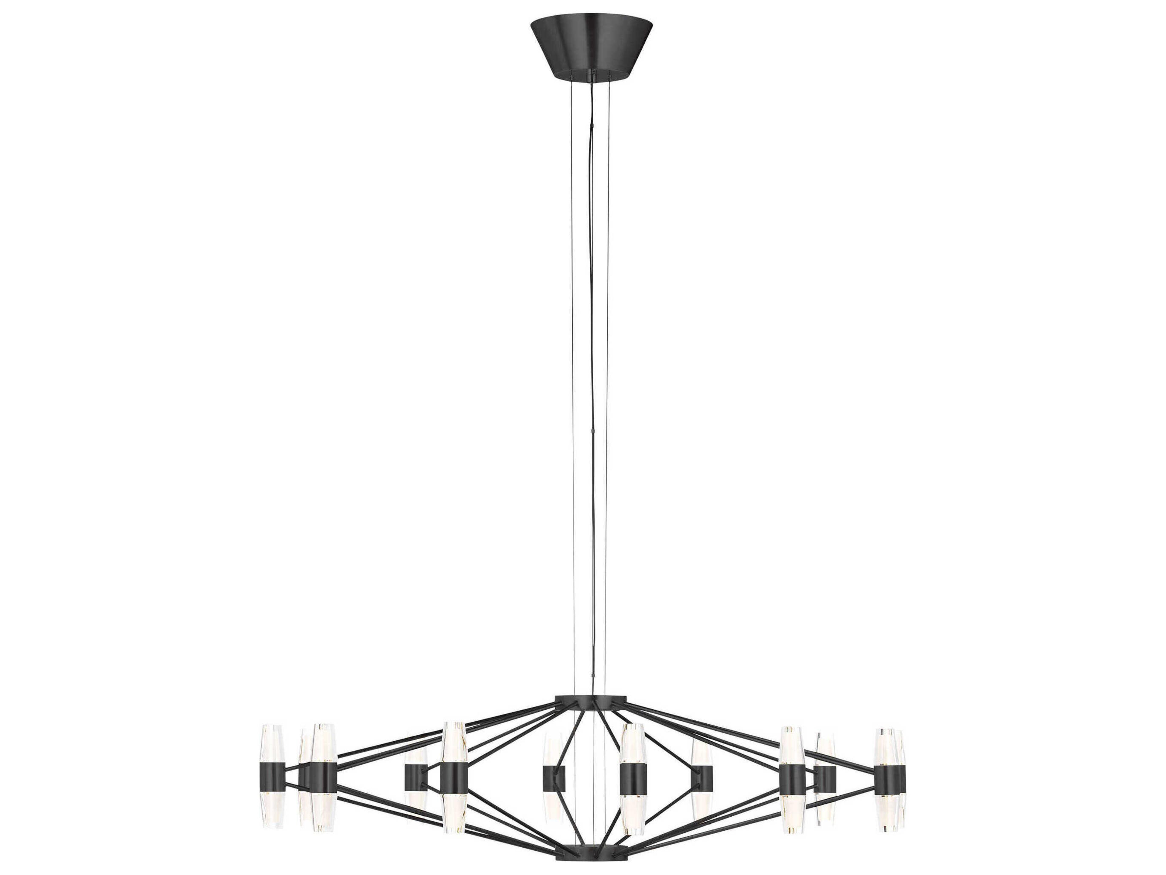 Lassell 24-Light Dark Bronze Geometric Chandelier