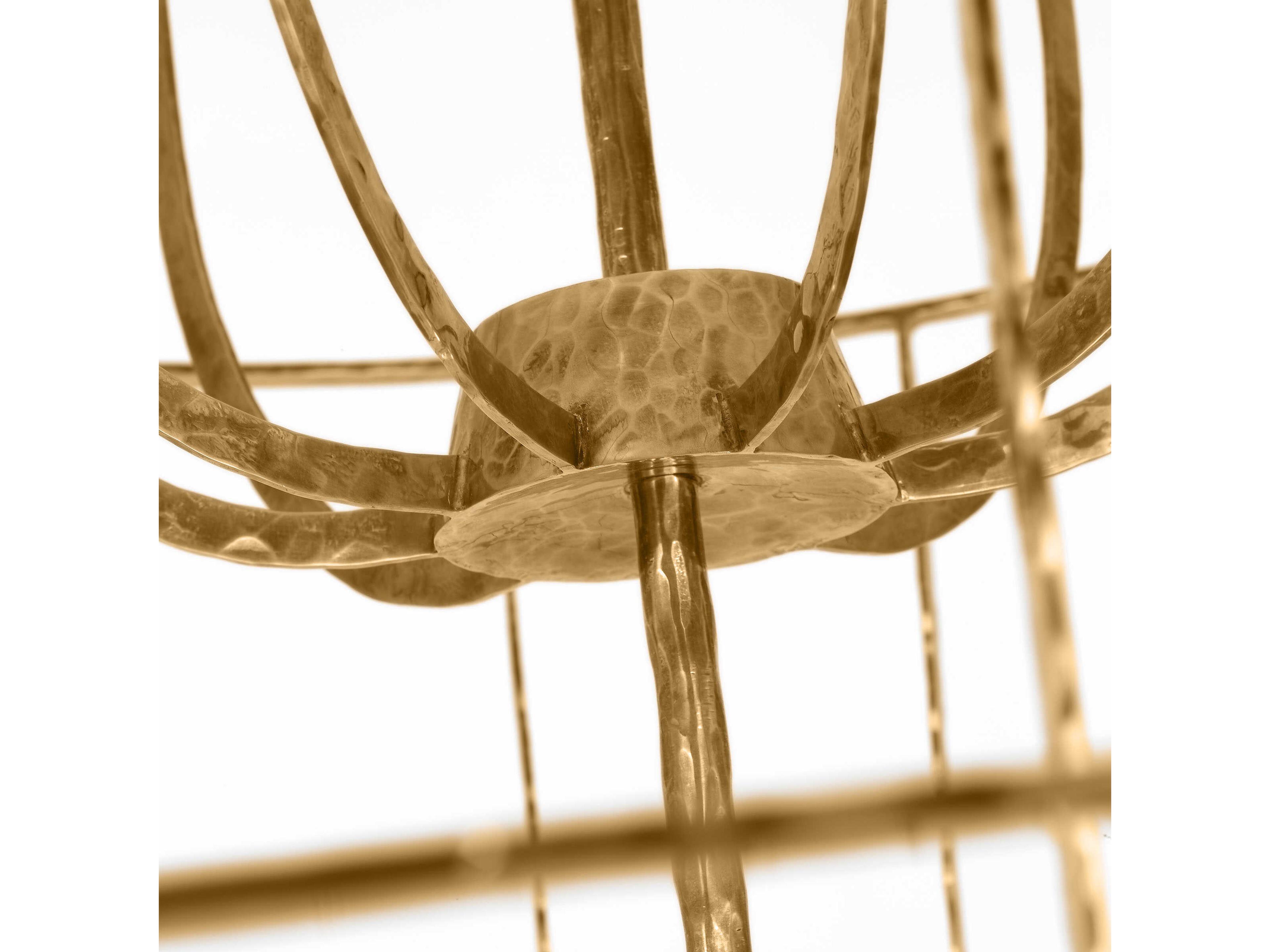 Visual Comfort Modern Sanchi 4-Light Polished Antique Brass Tiered Chandelier