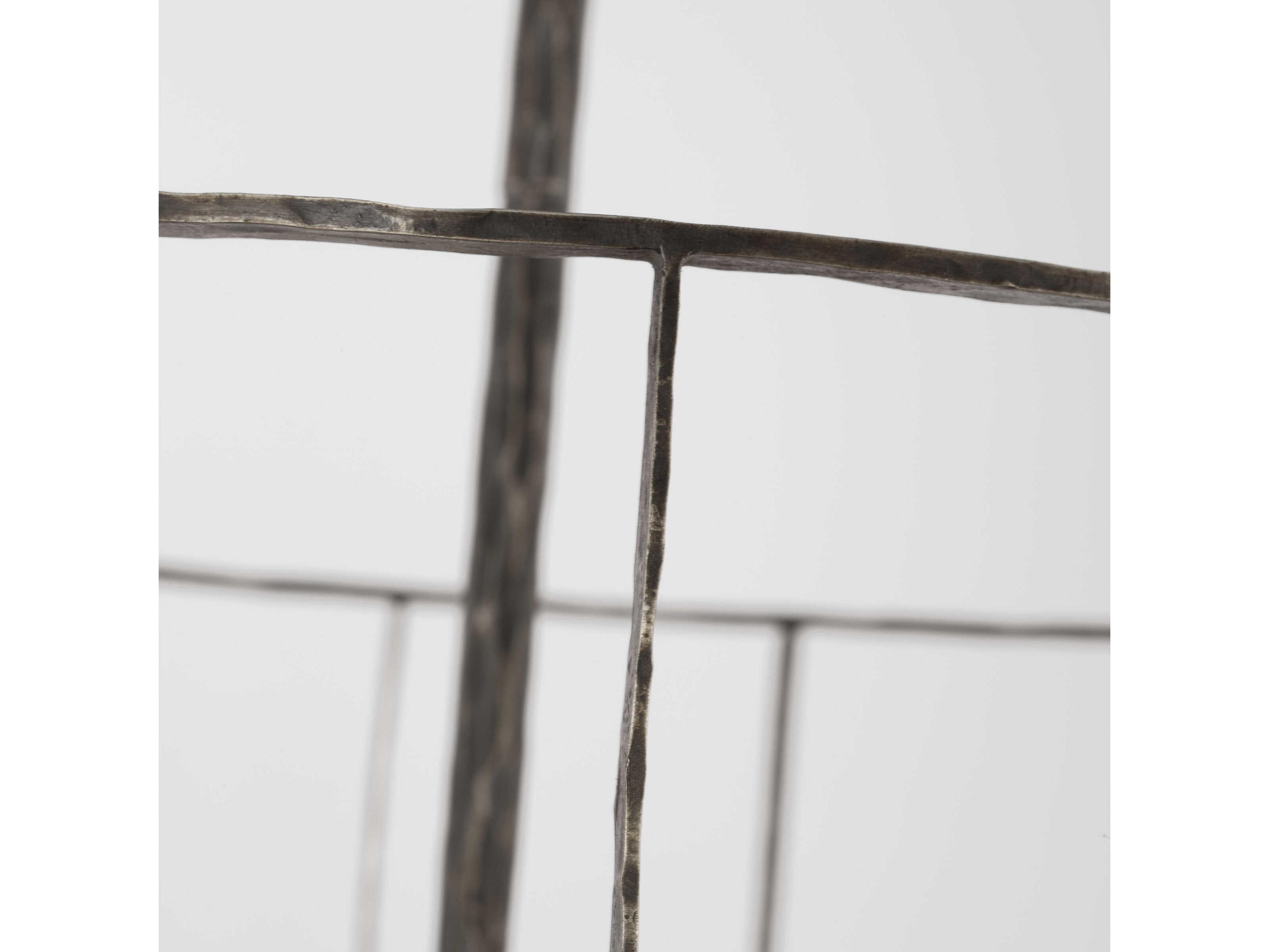 Visual Comfort Modern Sanchi 3-Light Aged Iron Gray Tiered Chandelier