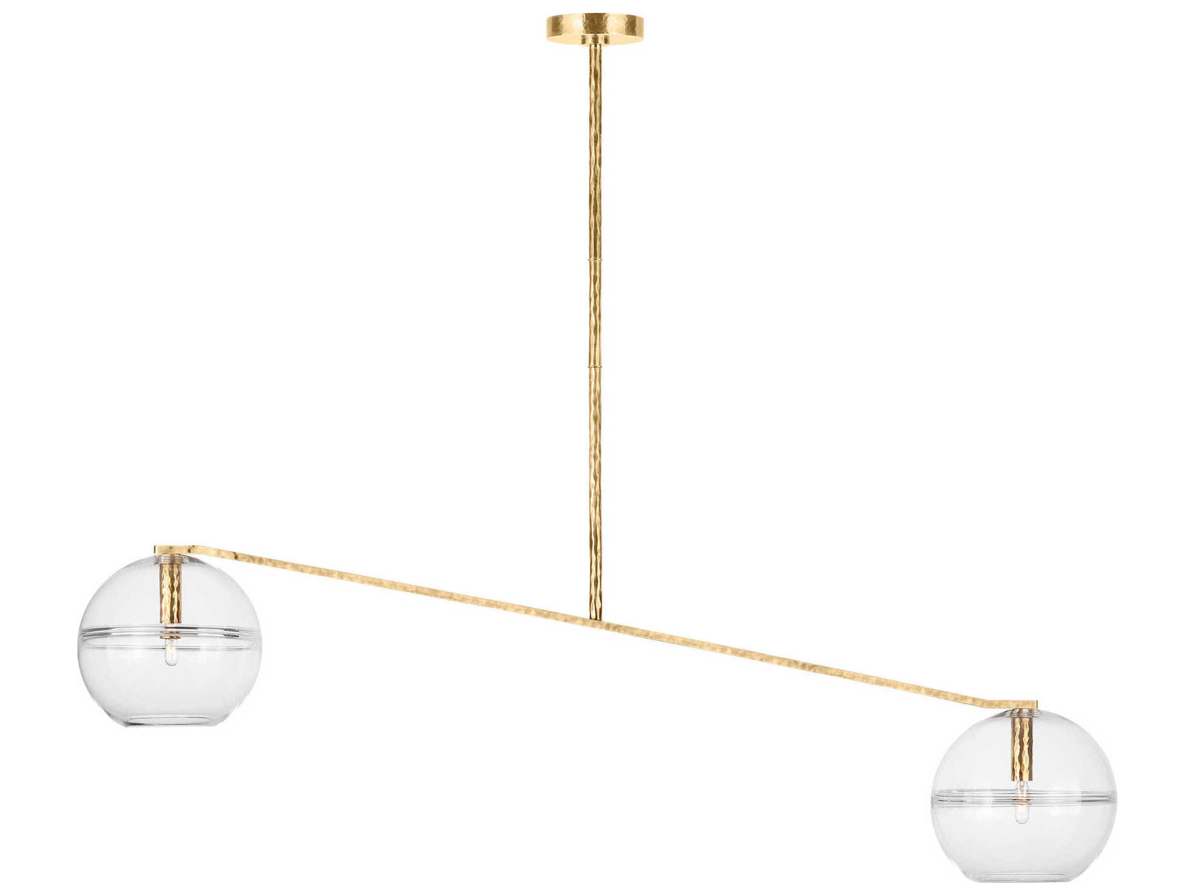 Lowing Two Light Wide Linear Chandelier