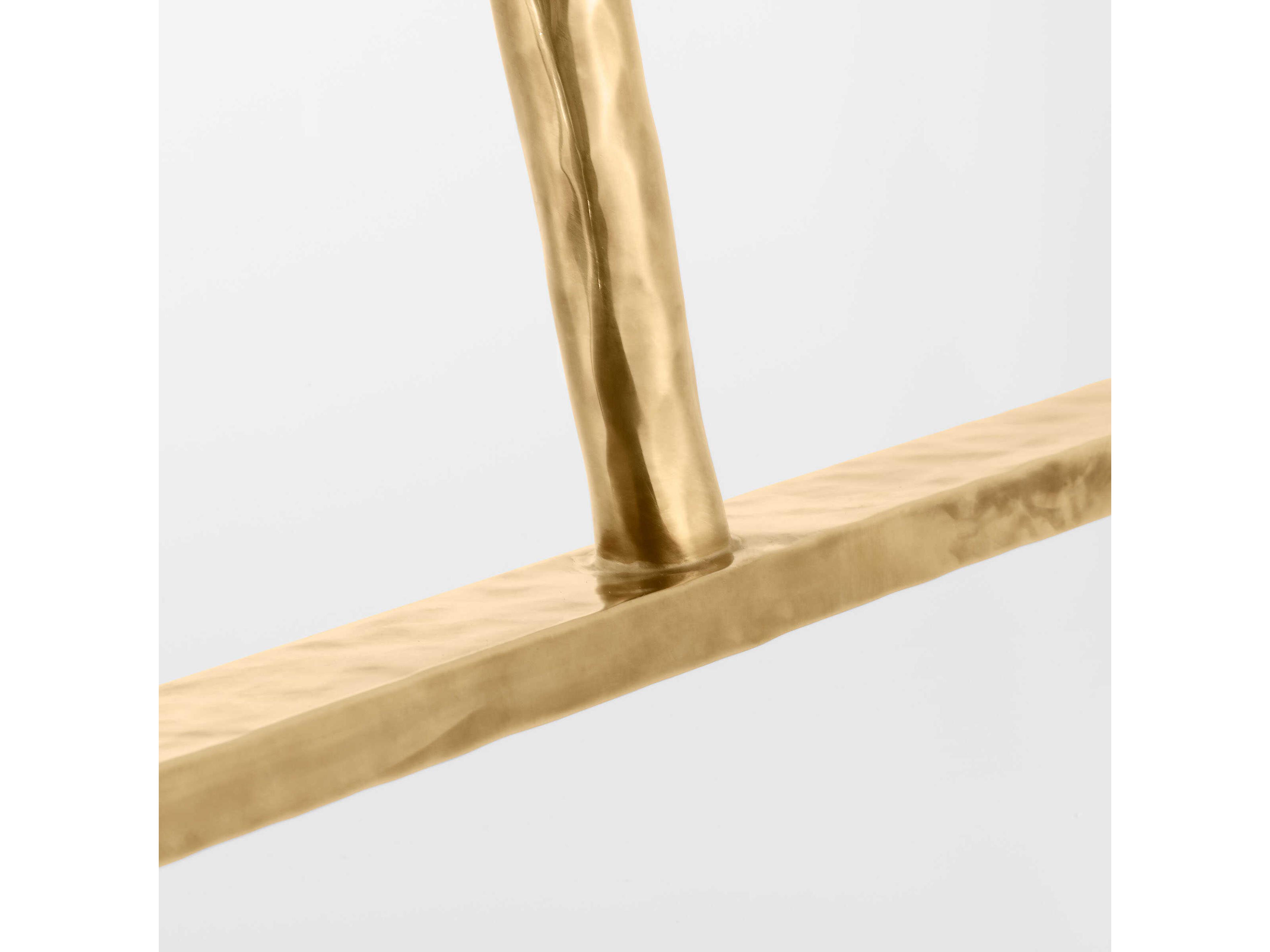 Visual Comfort Modern Lowing 2-Light Polished Antique Brass Linear Island Pendant