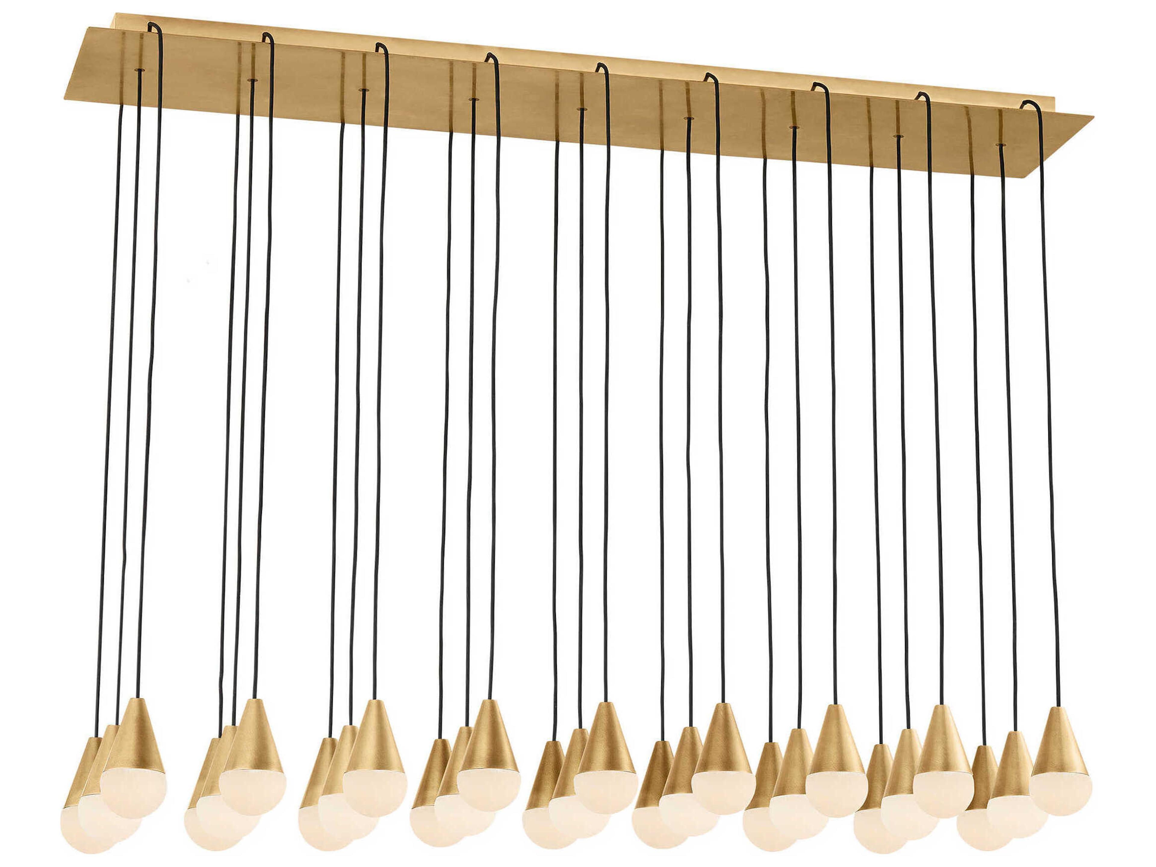 Cupola 27-Light Hand Rubbed Antique Brass Island Pendant