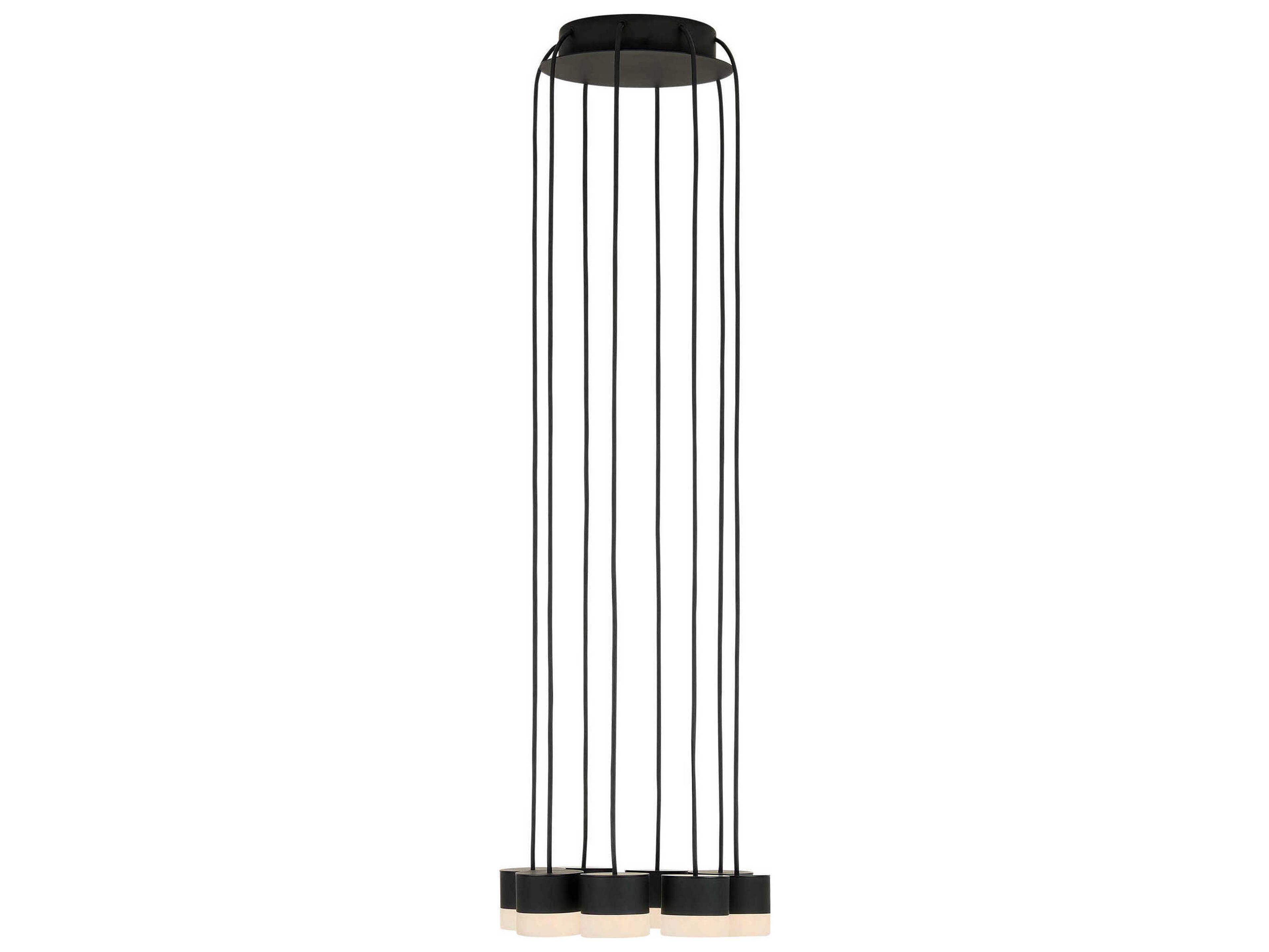Gable 8-Light Nightshade Black Mini Pendant