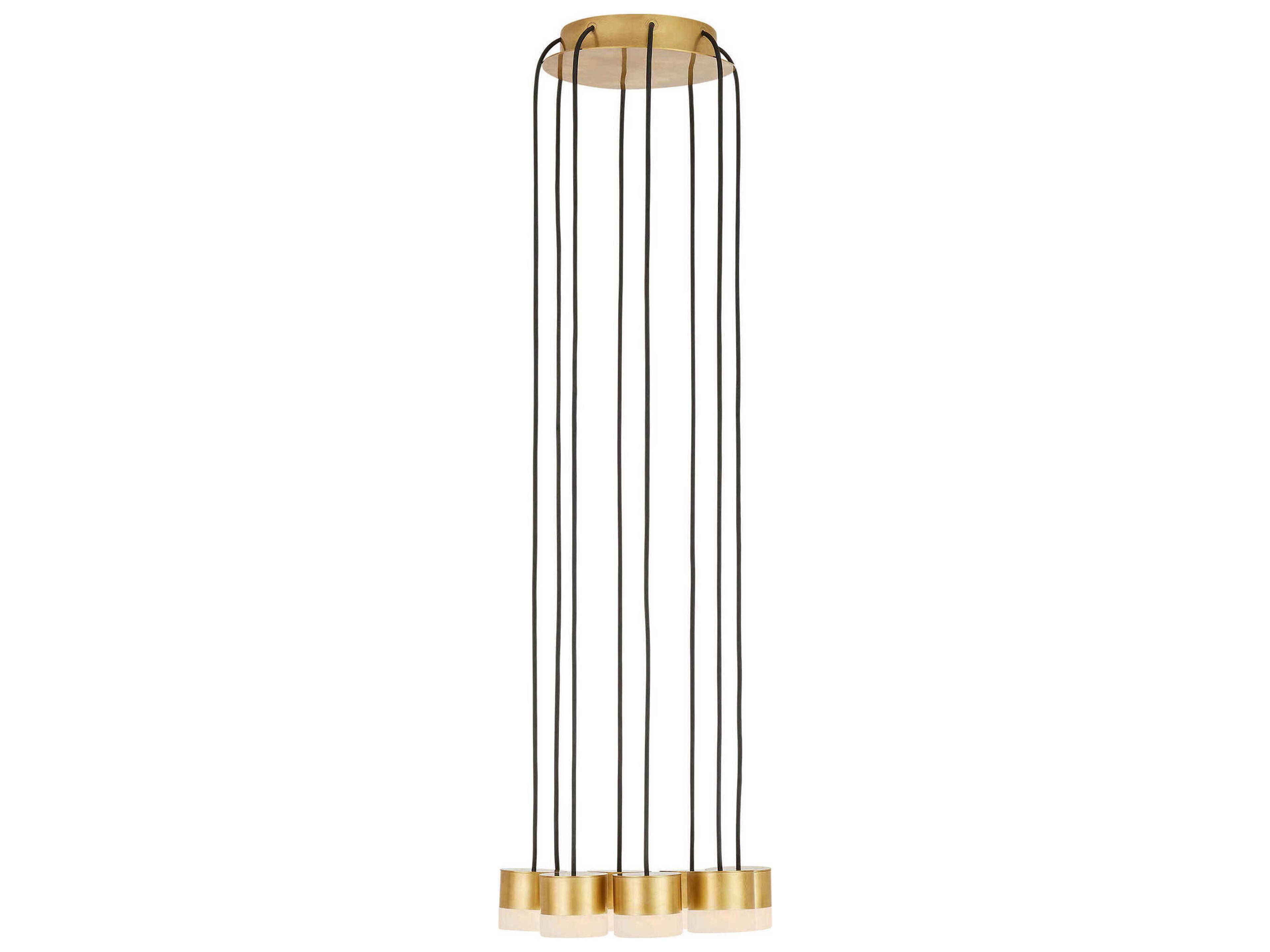 Gable 8-Light Hand Rubbed Antique Brass Mini Pendant