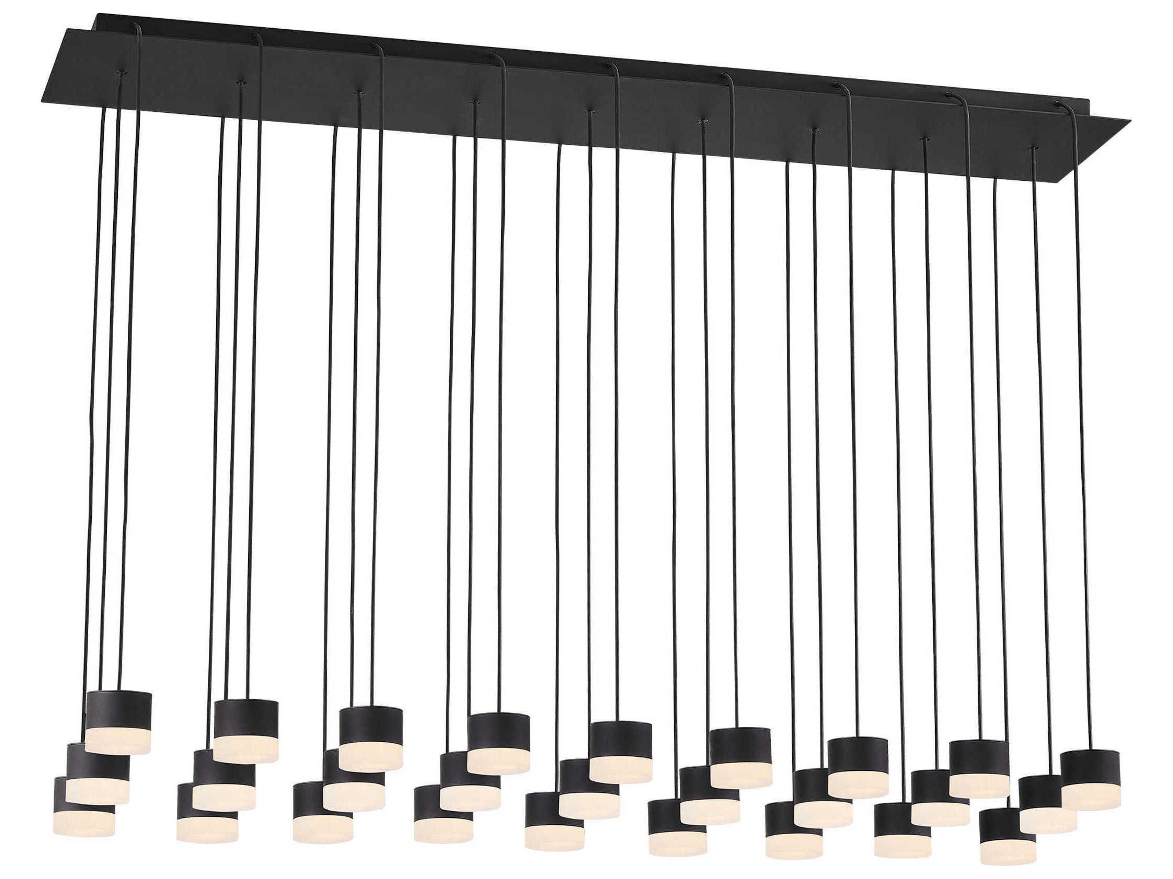 Gable 27-Light Nightshade Black Linear Island Pendant