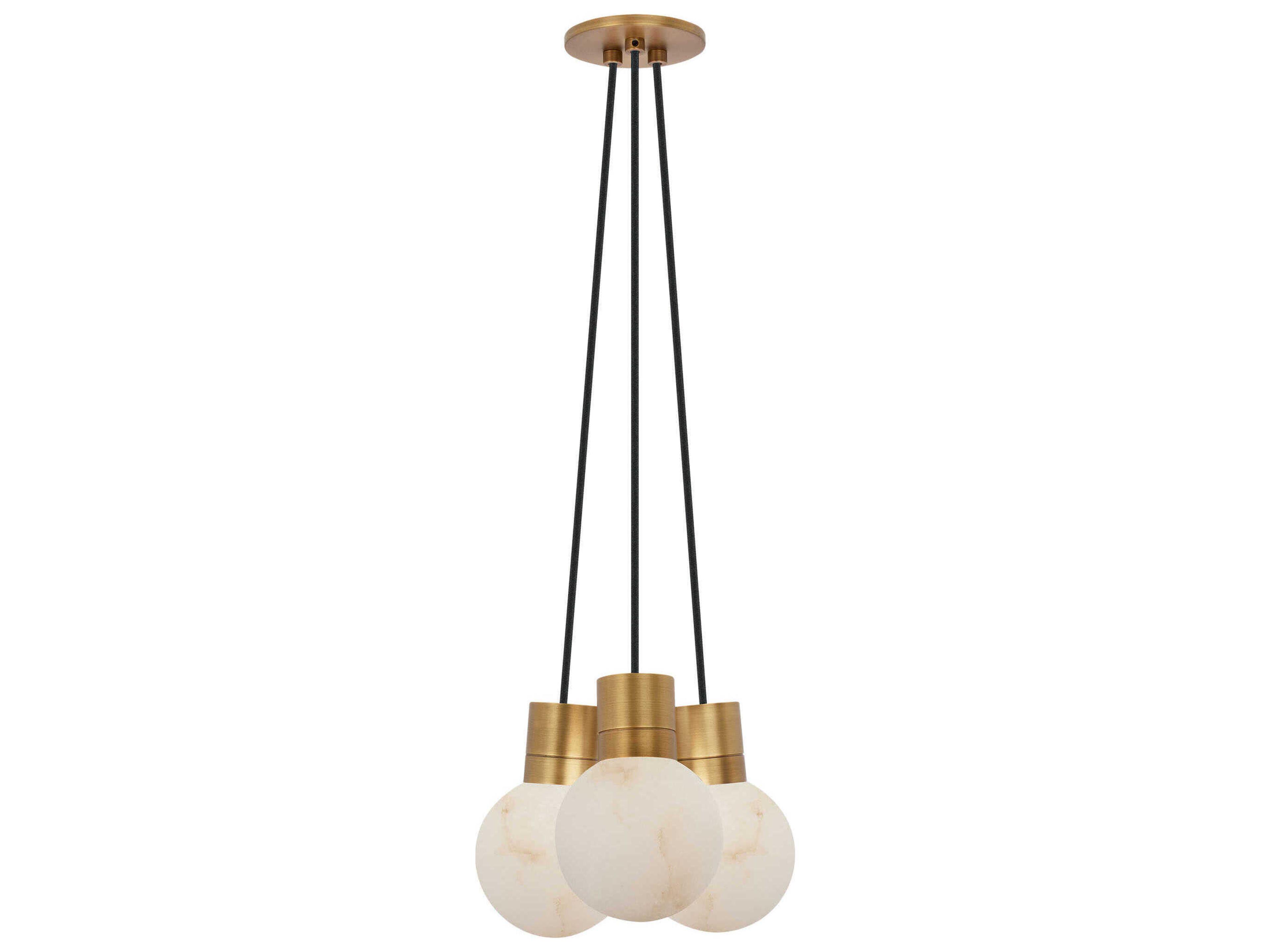 Mina 3-Light LED Chandelier in Hand Rubbed Antique Brass