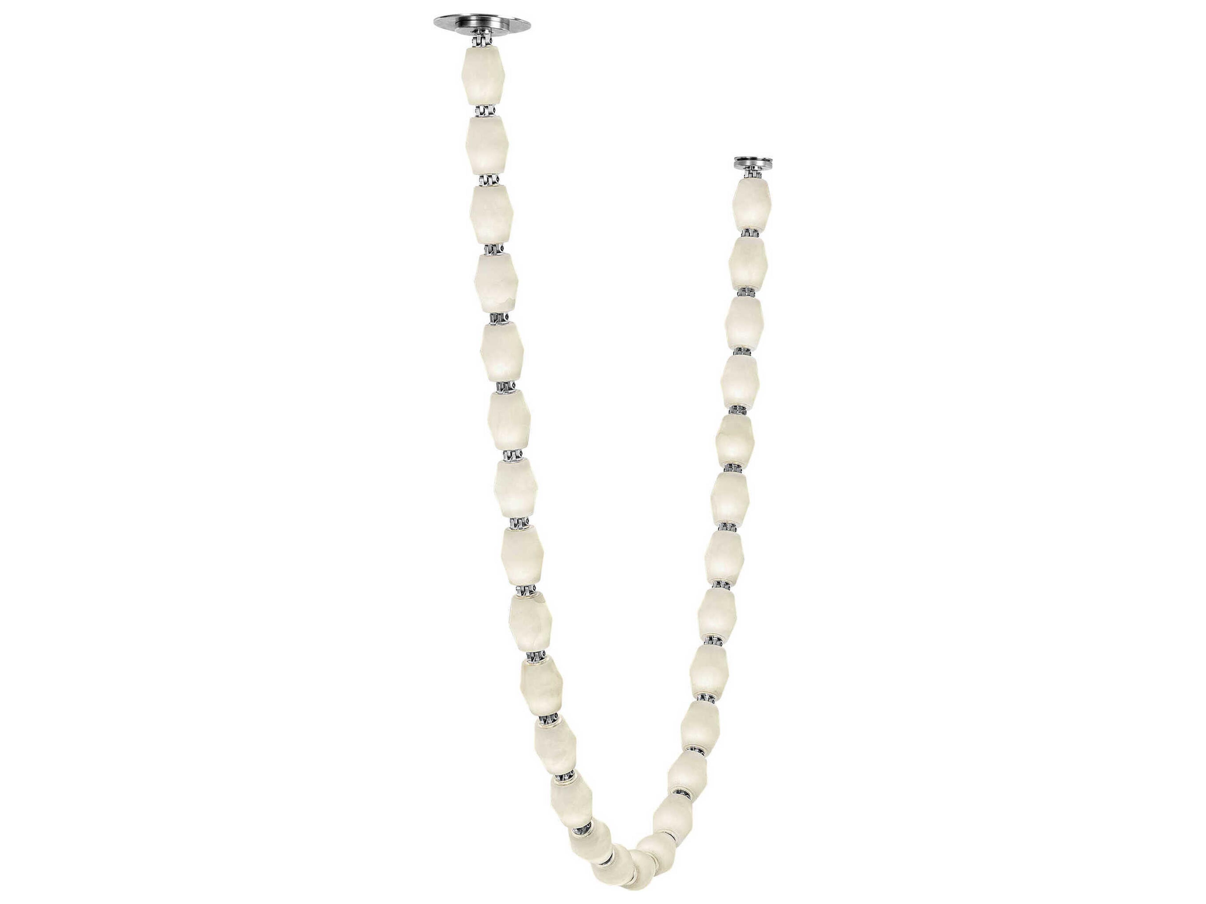 Visual Comfort Modern Collier 1-Light Polished Nickel Linear Chandelier