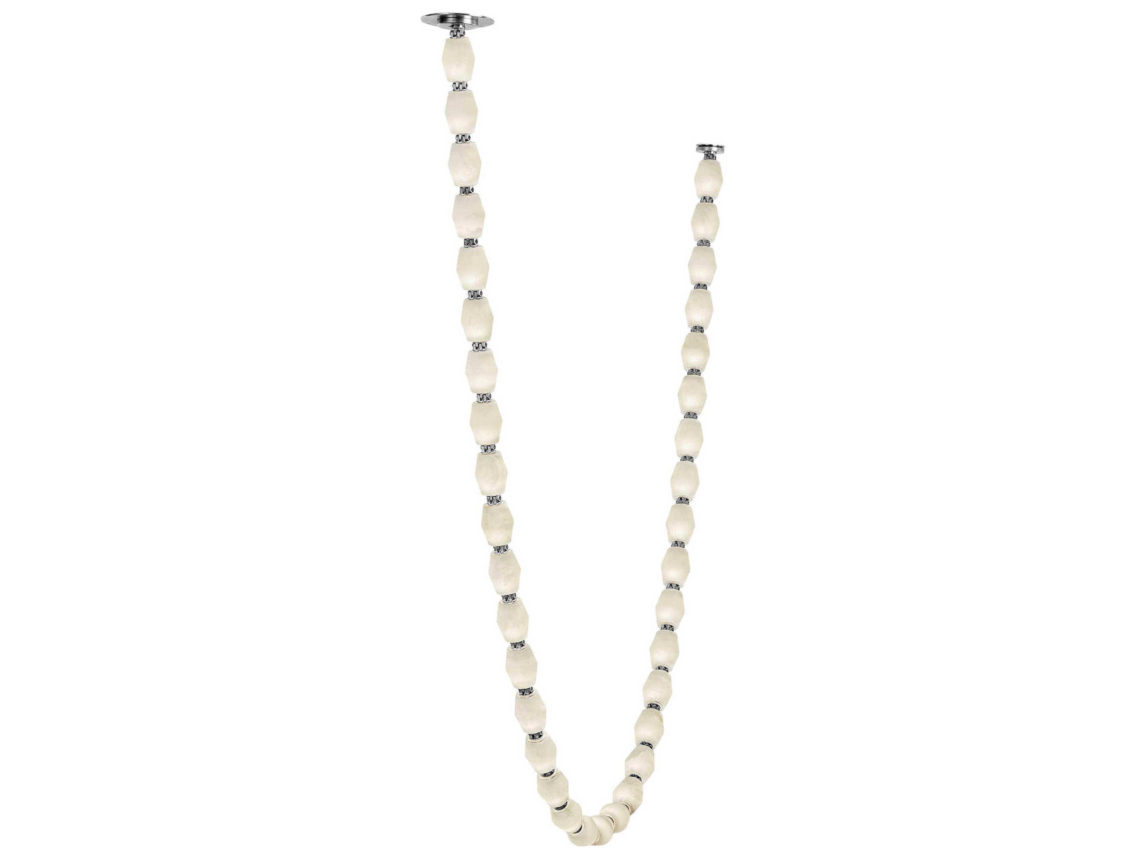 Visual Comfort Modern Collier 1-Light Polished Nickel Linear Chandelier