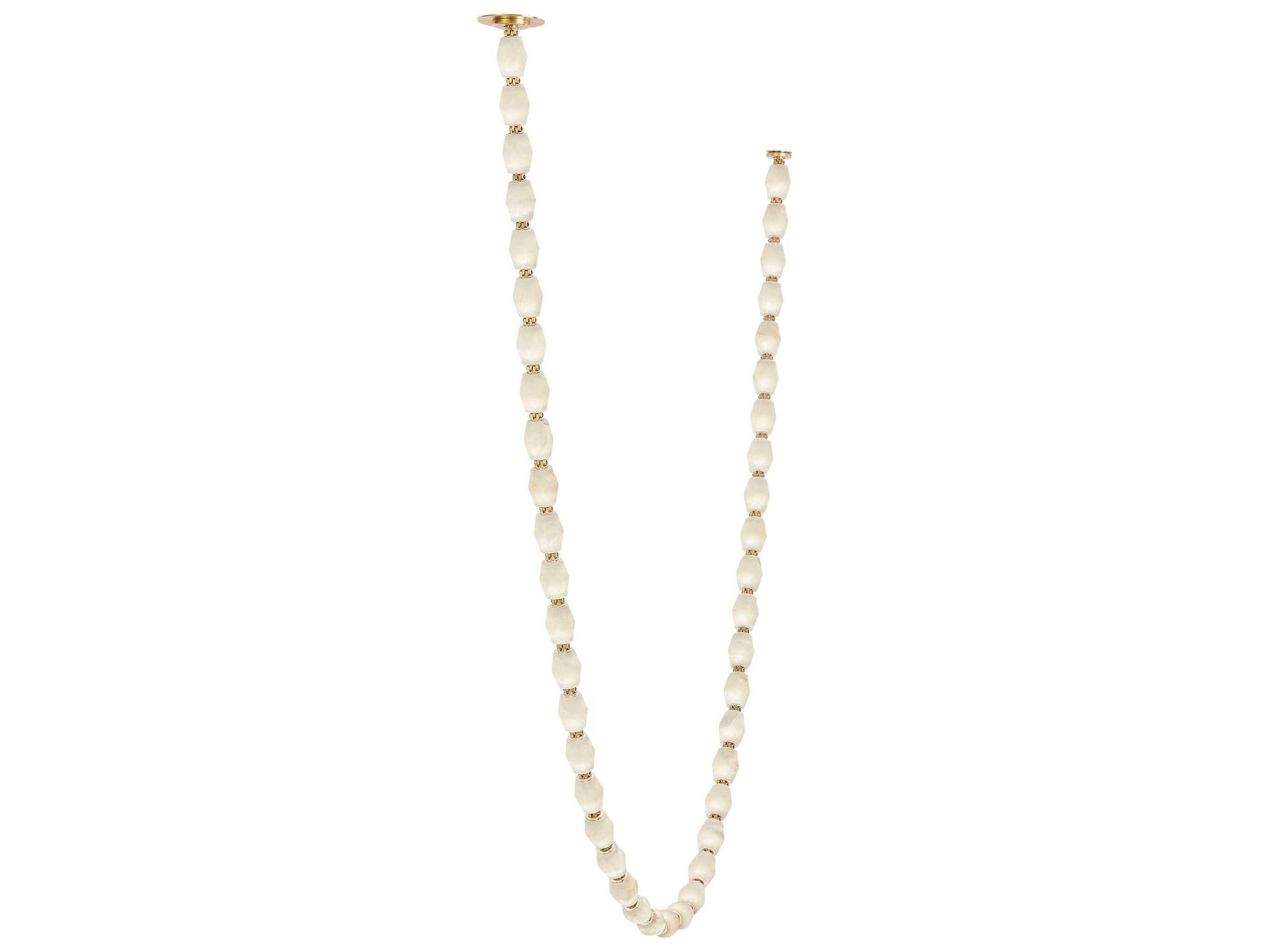 Visual Comfort Modern Collier 1-Light Hand Rubbed Antique Brass Linear Chandelier