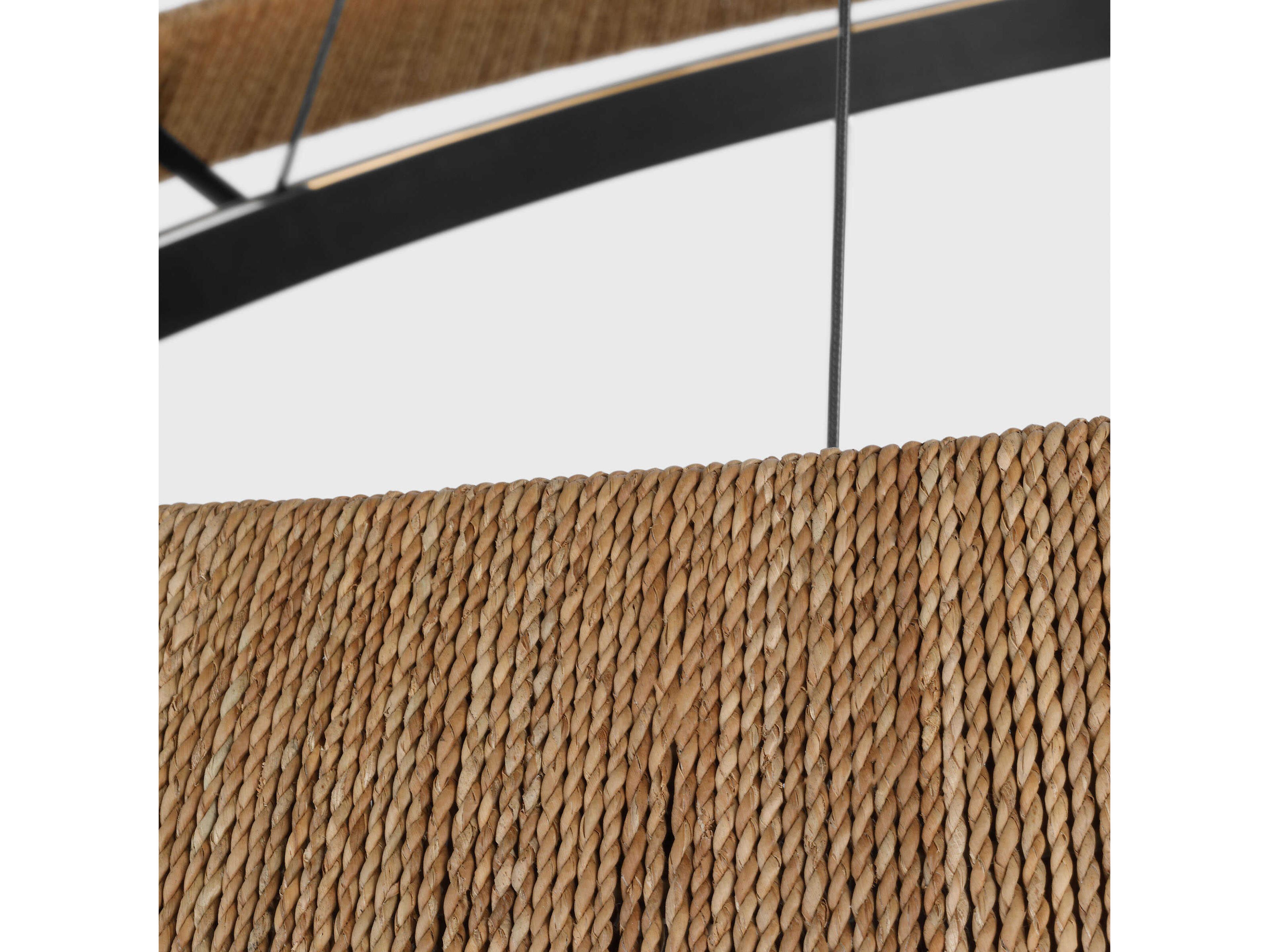 Visual Comfort Modern Noa 1-Light Bronze Natural Pendant