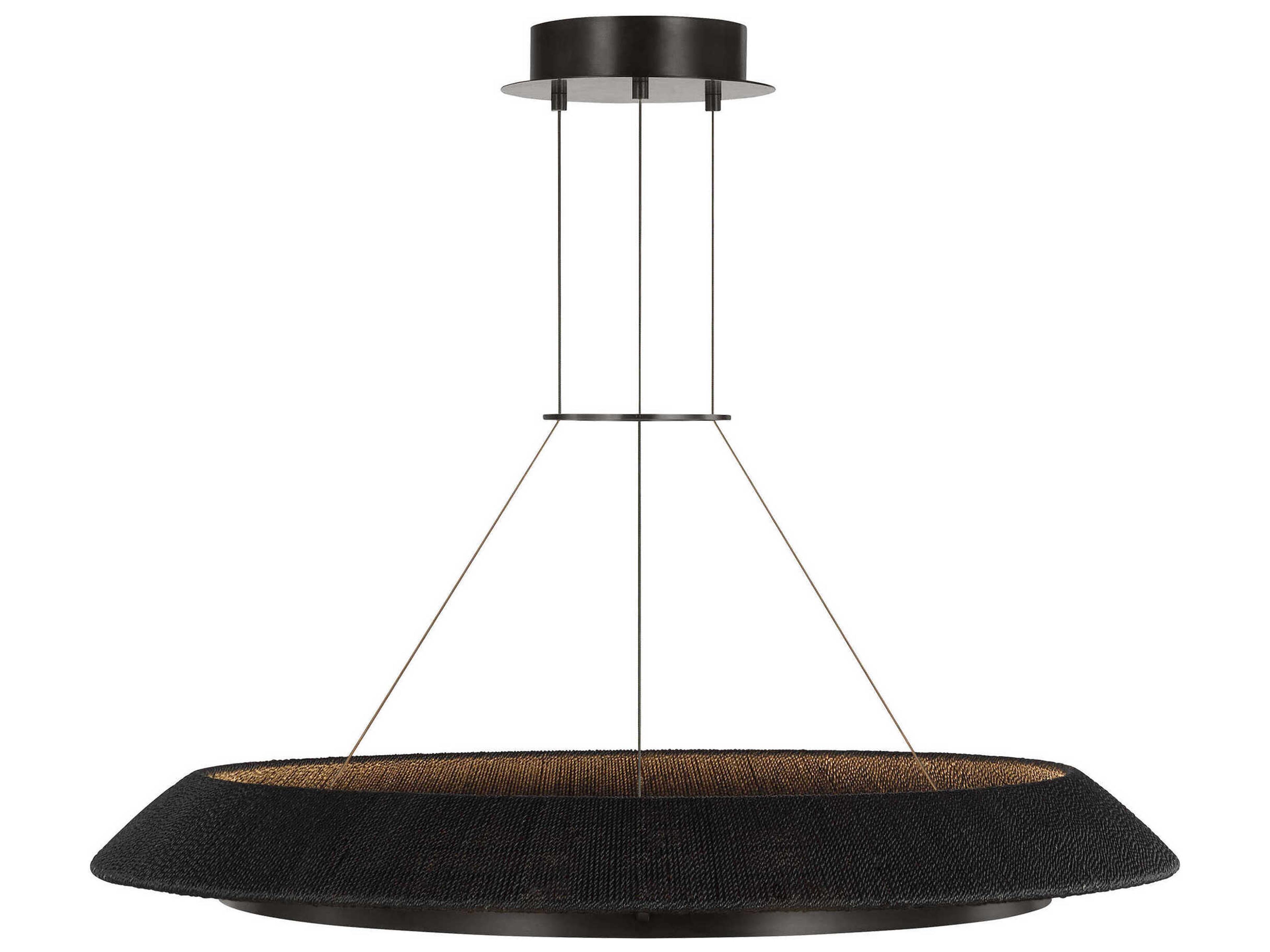Visual Comfort Modern Noa 1-Light Bronze Washed Black Pendant