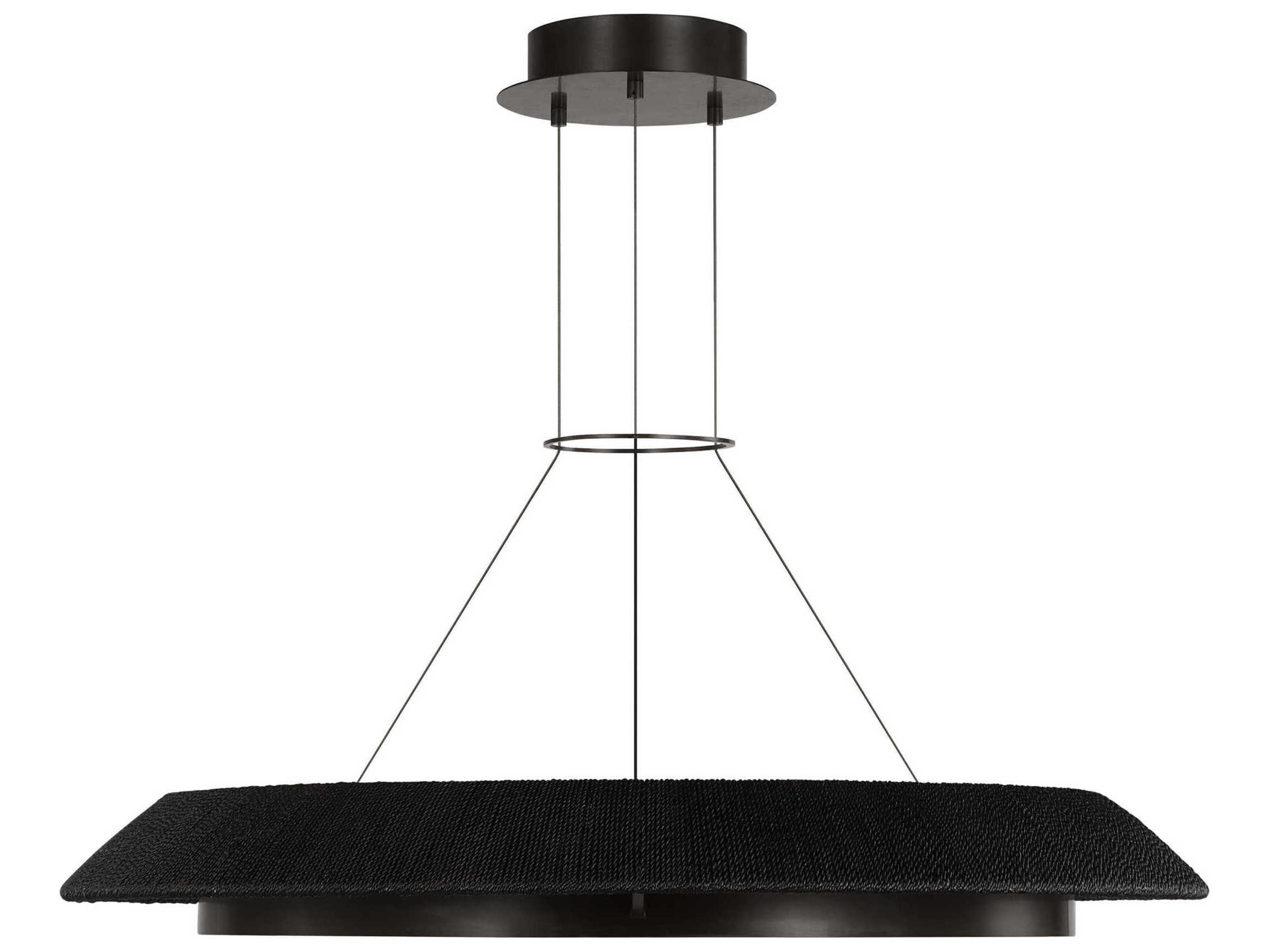 Visual Comfort Modern Noa 1-Light Bronze Washed Black Pendant