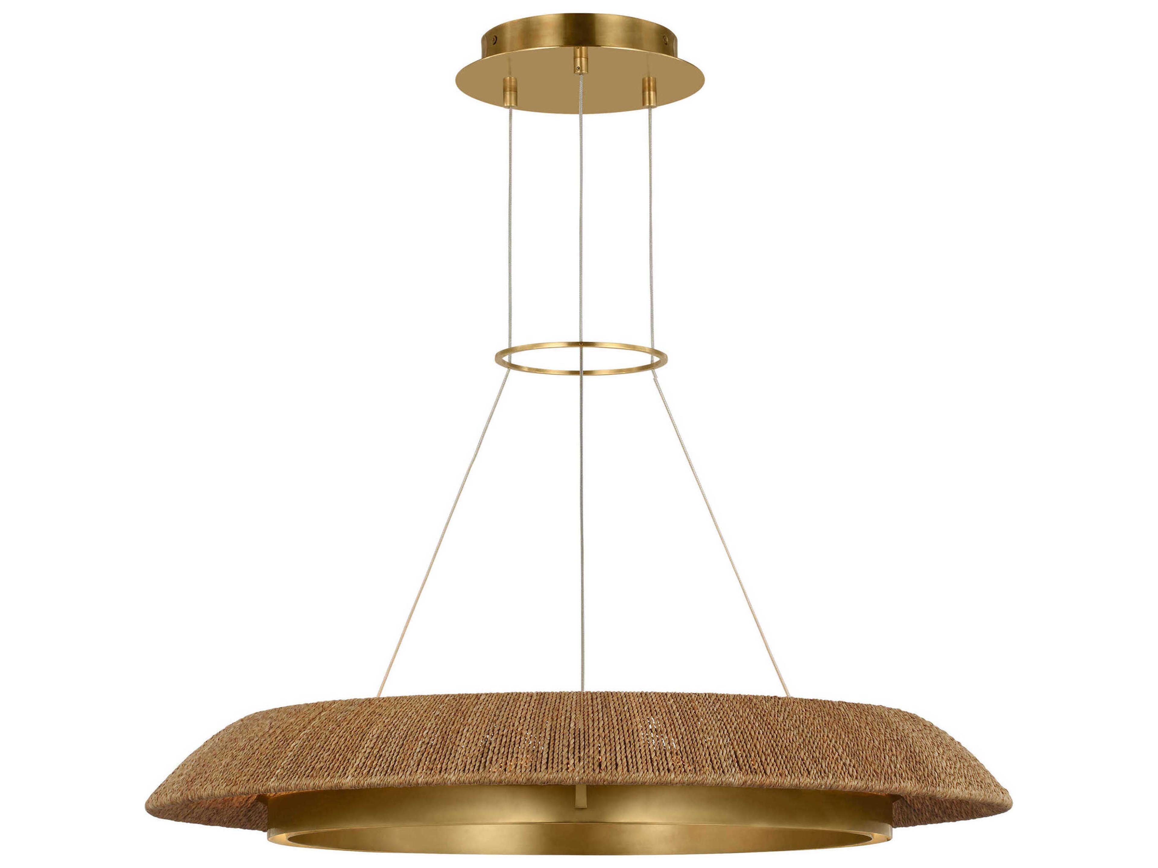 Noa 1-Light Hand Rubbed Antique Brass Natural Pendant