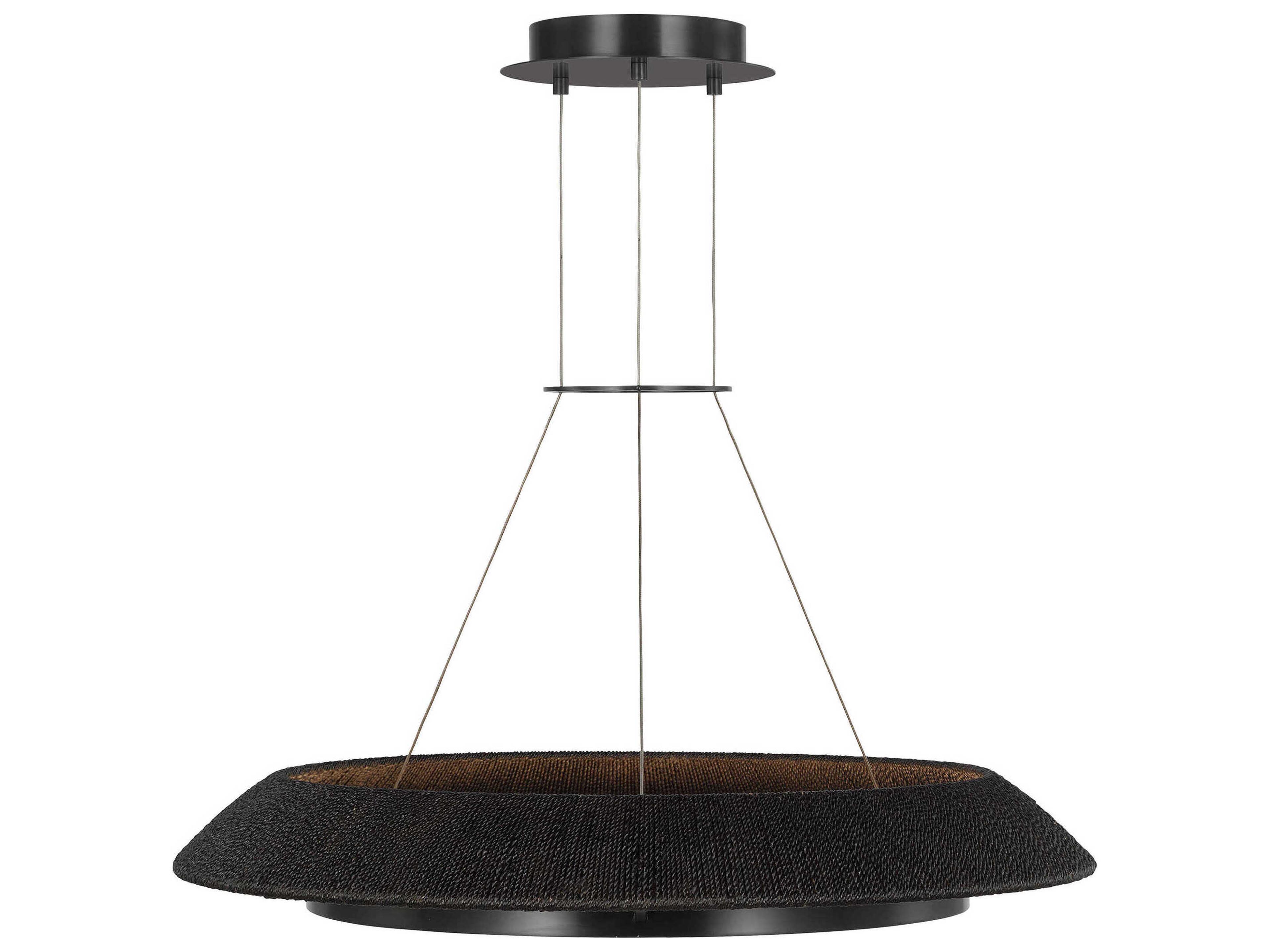 Visual Comfort Modern Noa 1-Light Bronze Washed Black Pendant