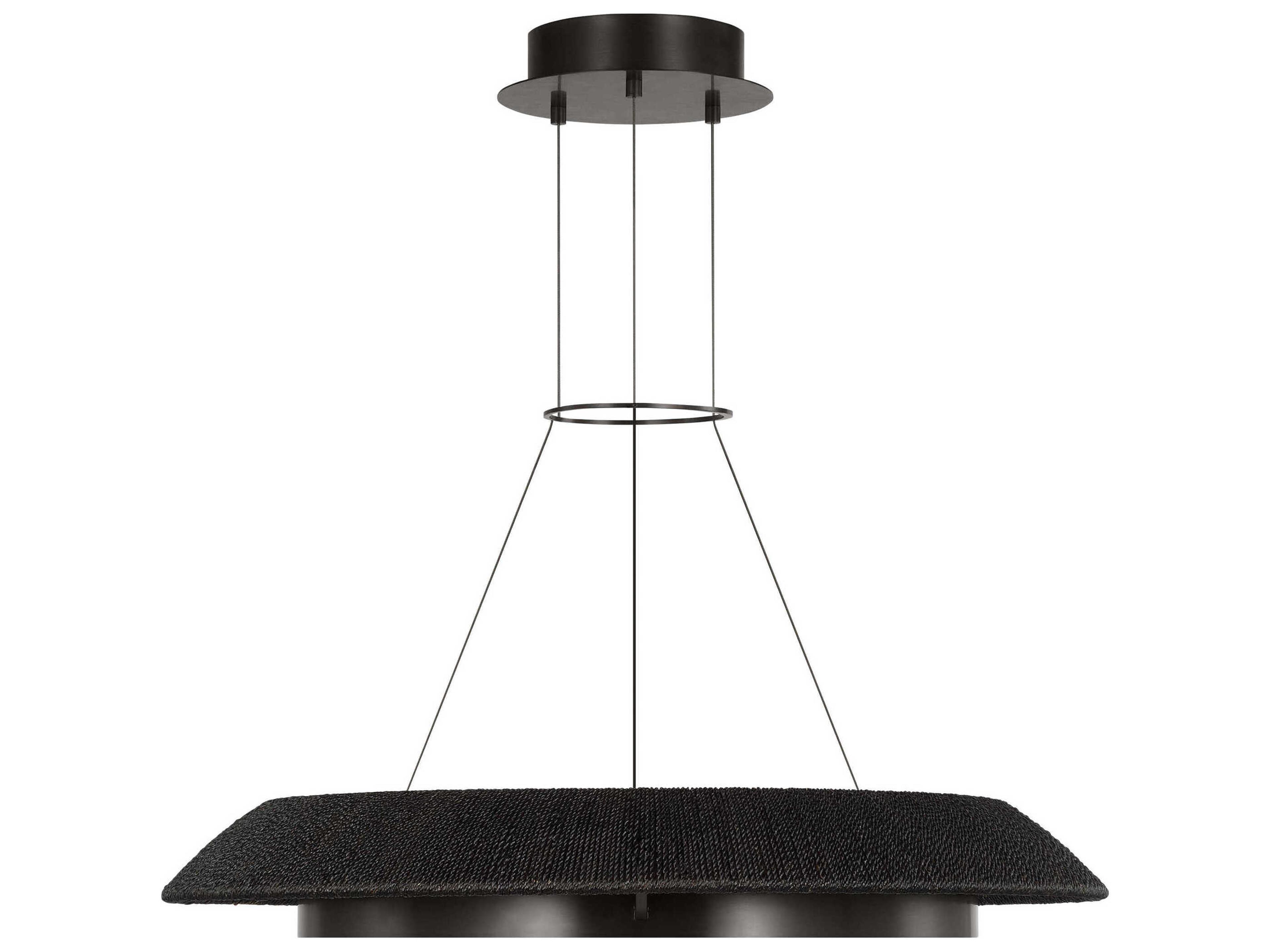 Visual Comfort Modern Noa 1-Light Bronze Washed Black Pendant