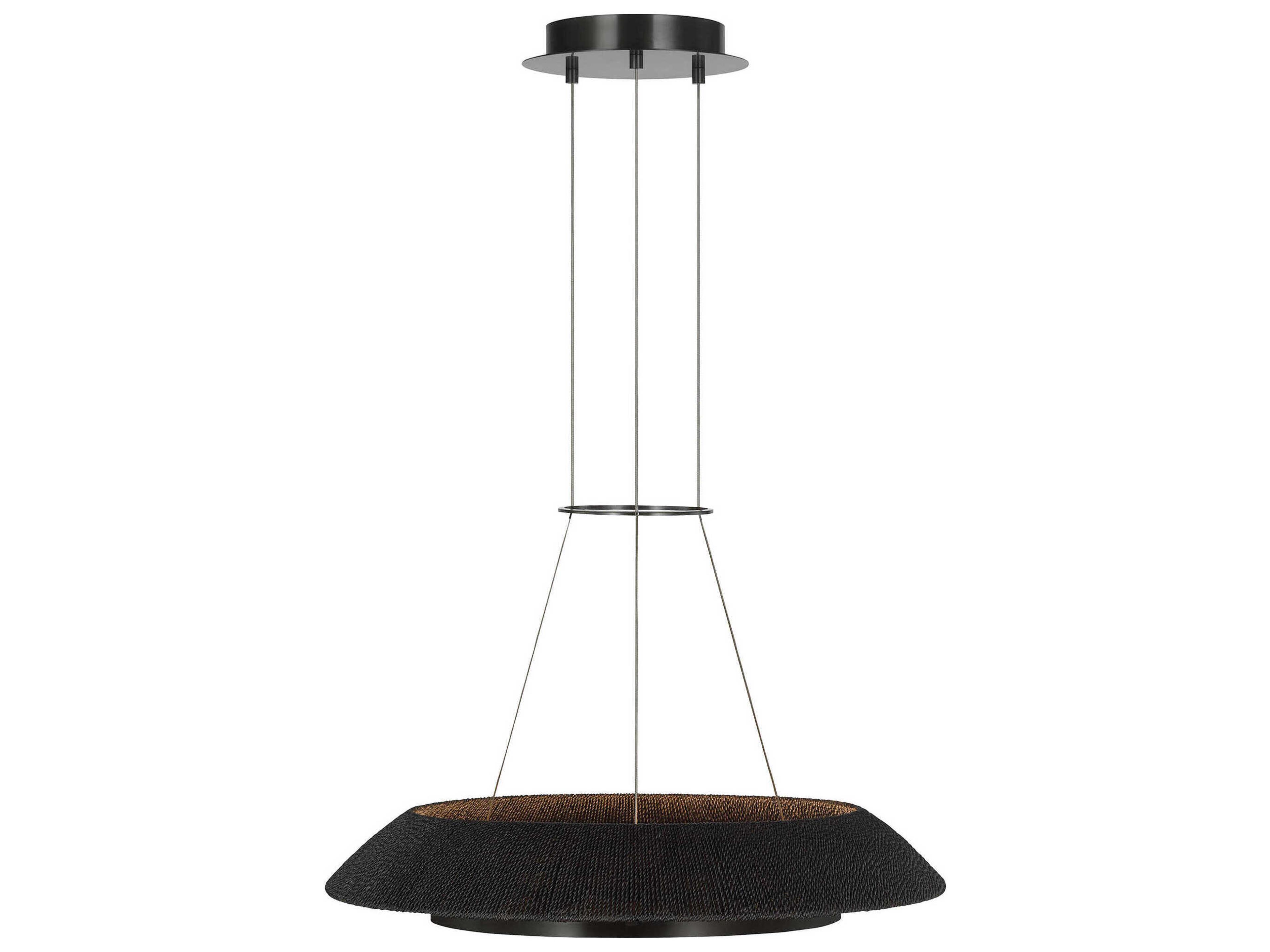 Visual Comfort Modern Noa 1-Light Bronze Washed Black Pendant