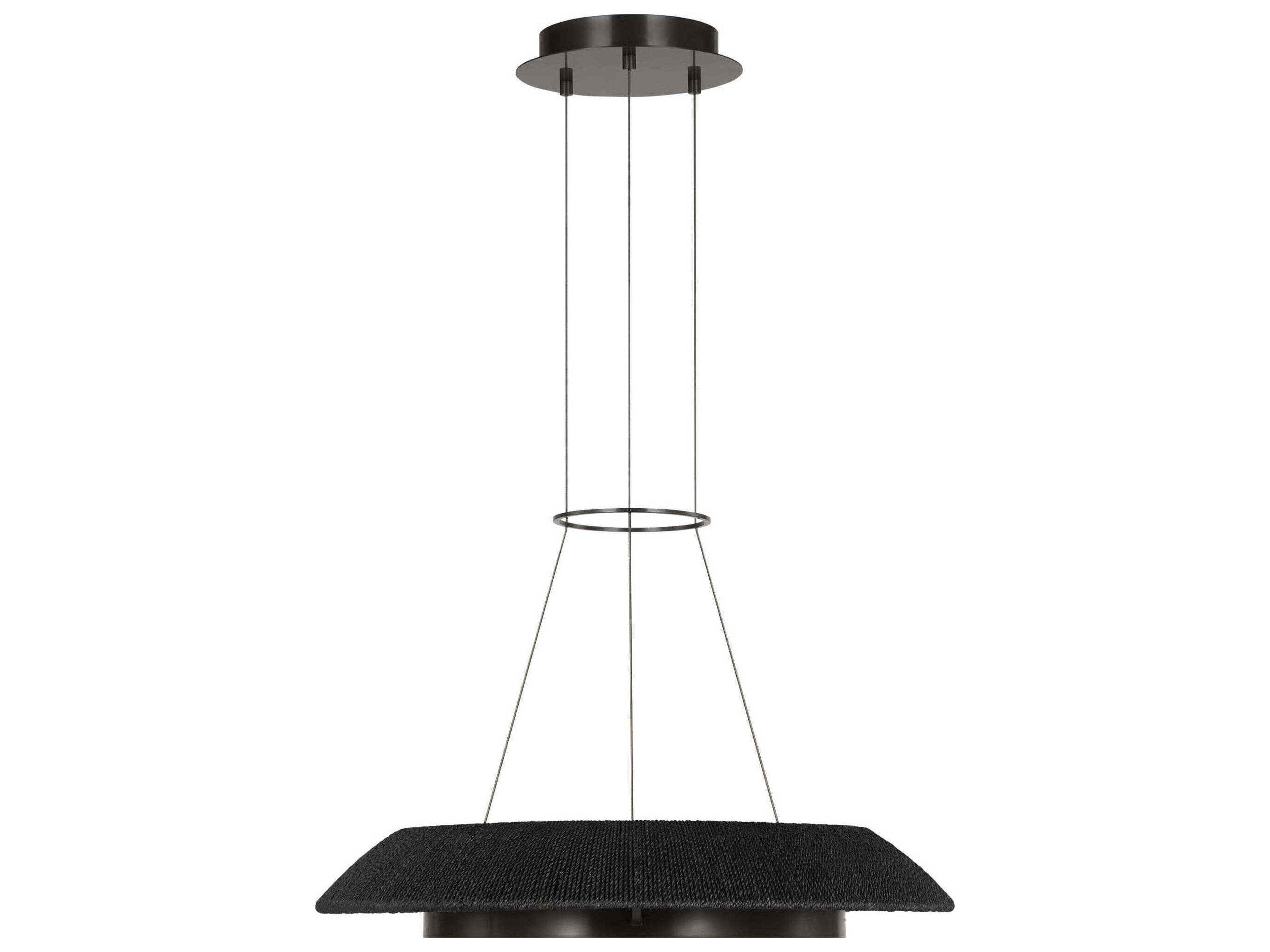 Visual Comfort Modern Noa 1-Light Bronze Washed Black Pendant