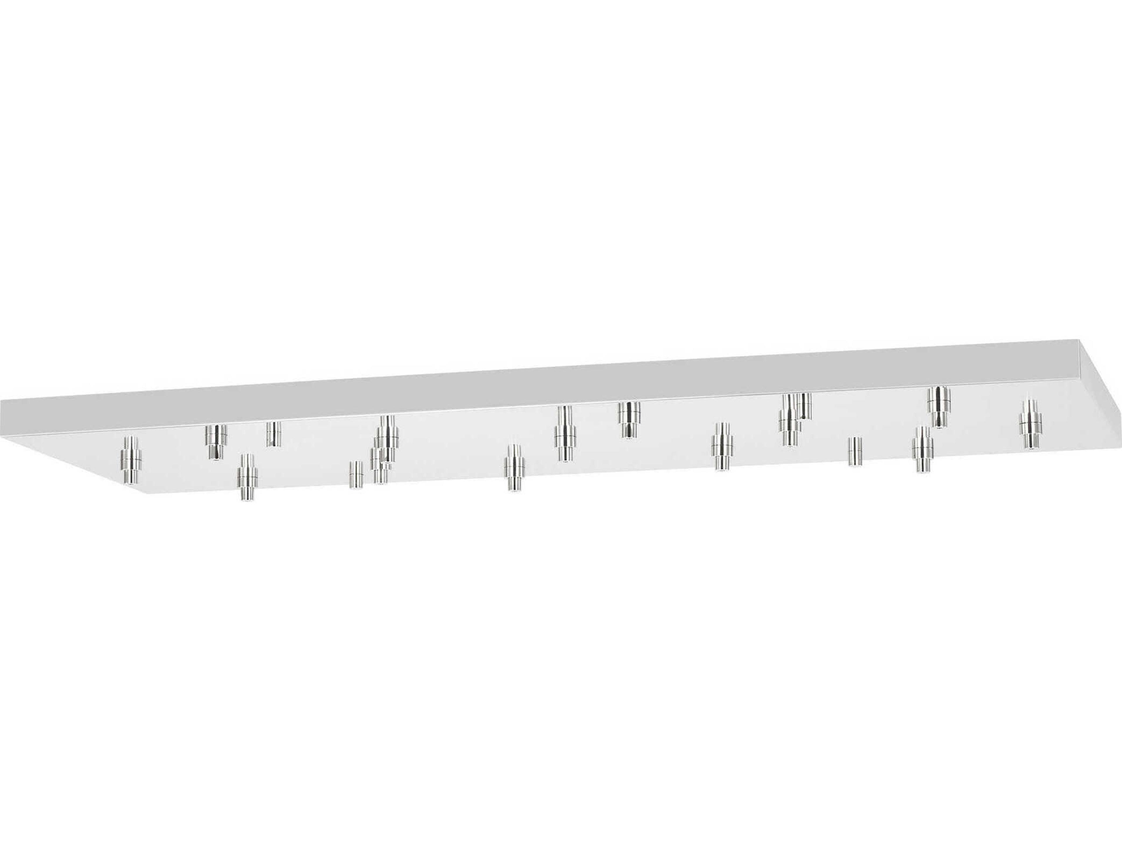 Visual Comfort Modern Multiport Polished Nickel 13-Light Mount