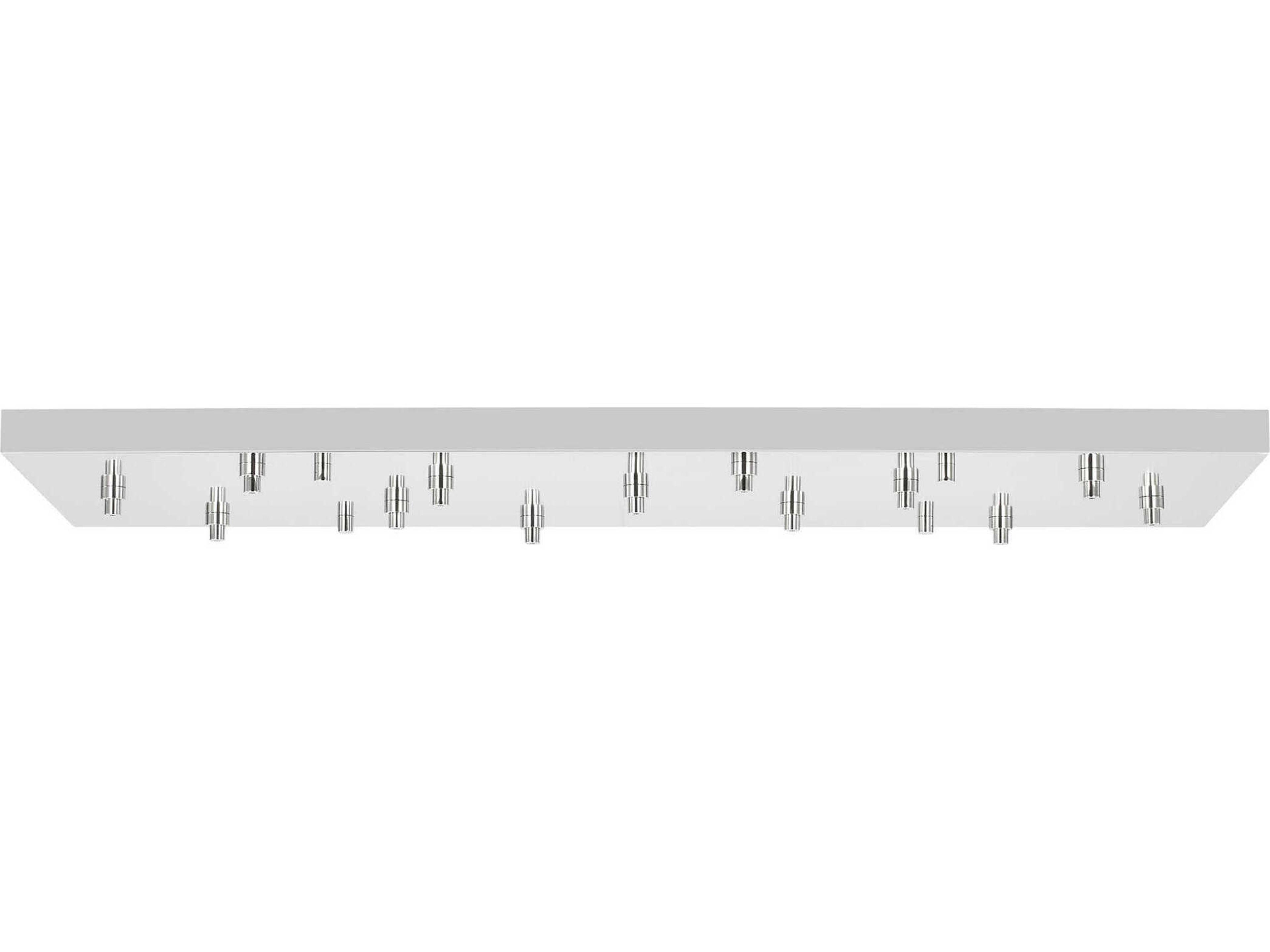 Visual Comfort Modern Multiport Polished Nickel 13-Light Mount