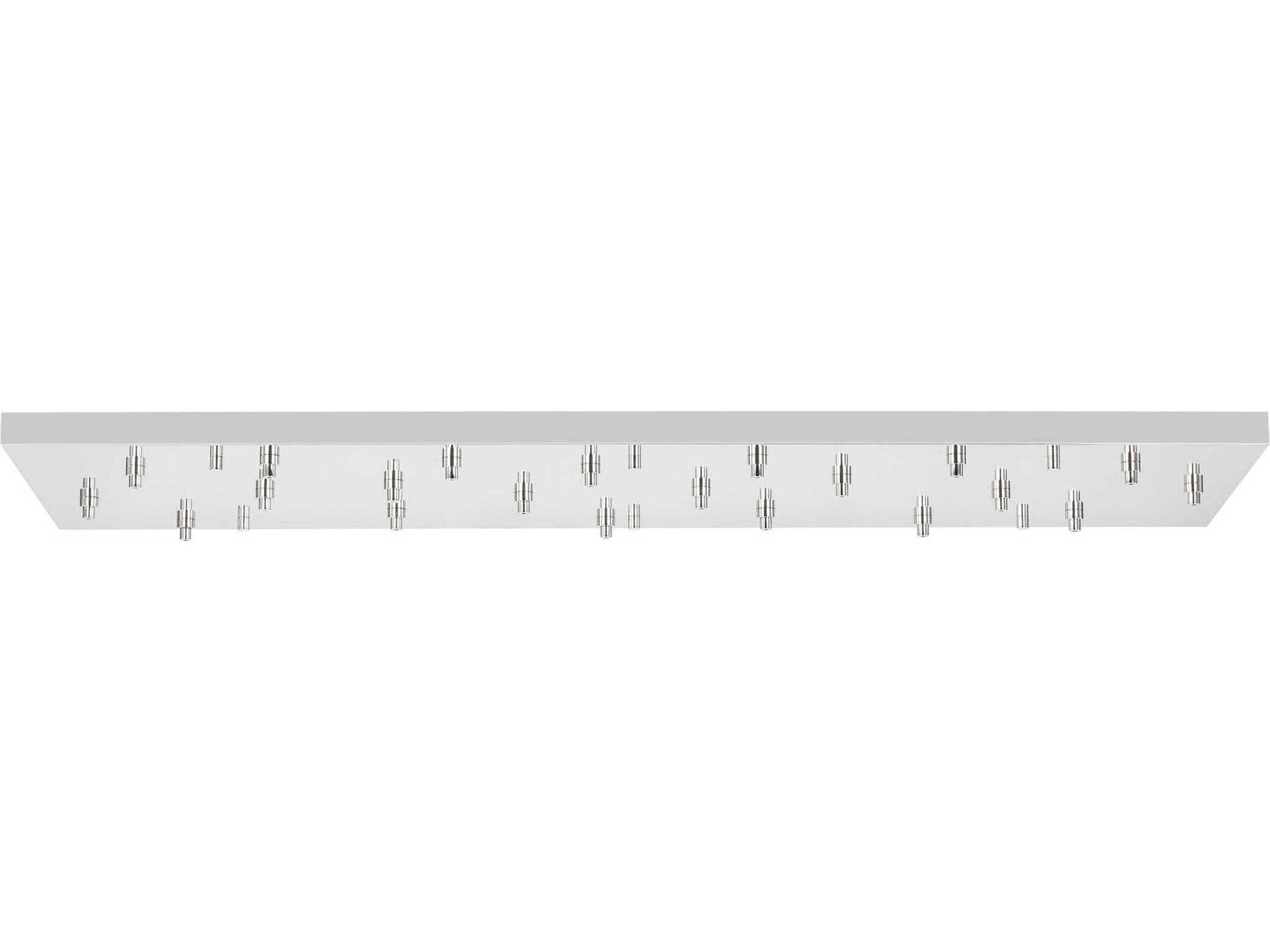 Visual Comfort Modern Multiport Polished Nickel 21-Light Mount