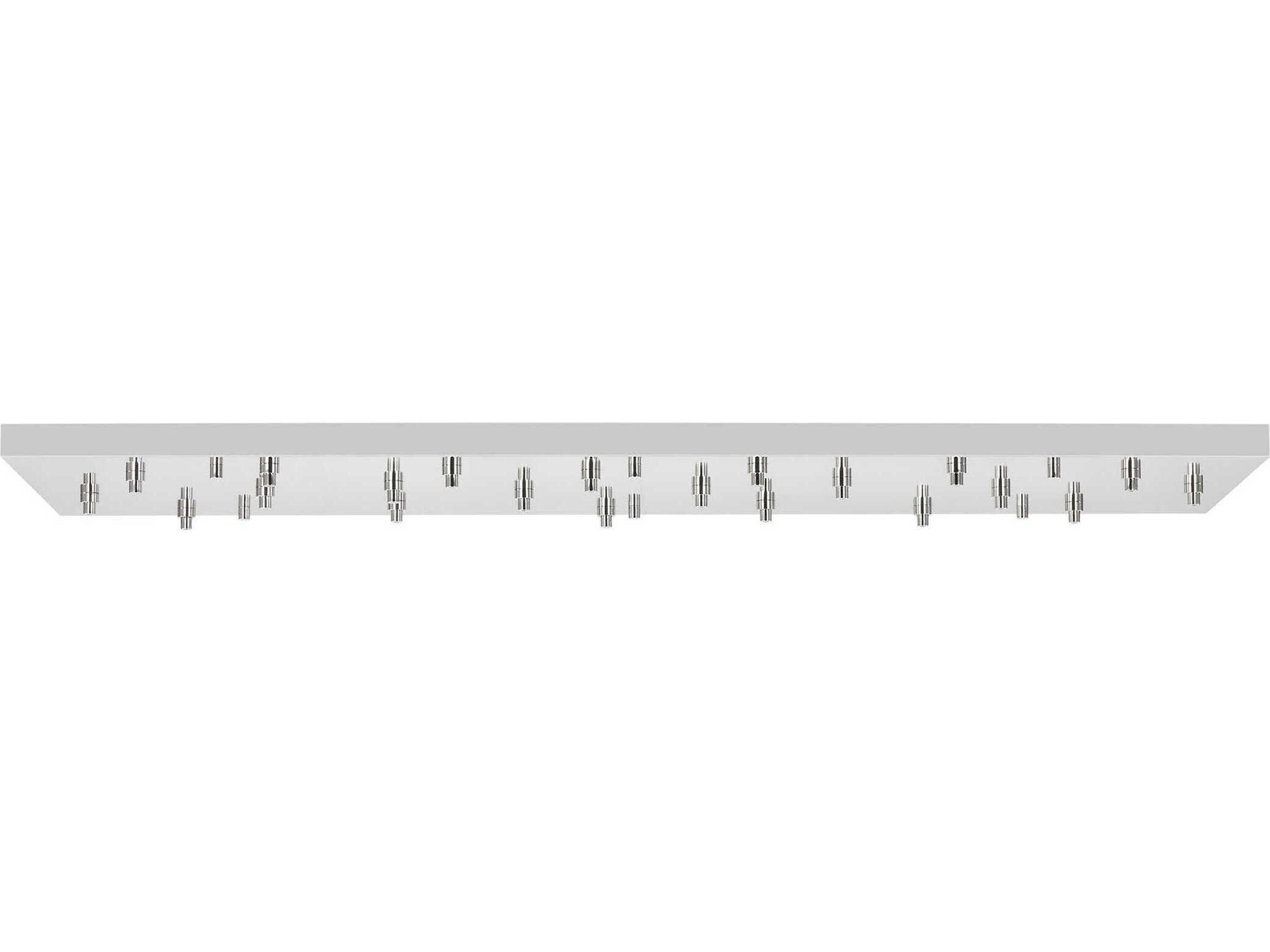 Visual Comfort Modern Multiport Polished Nickel 21-Light Mount
