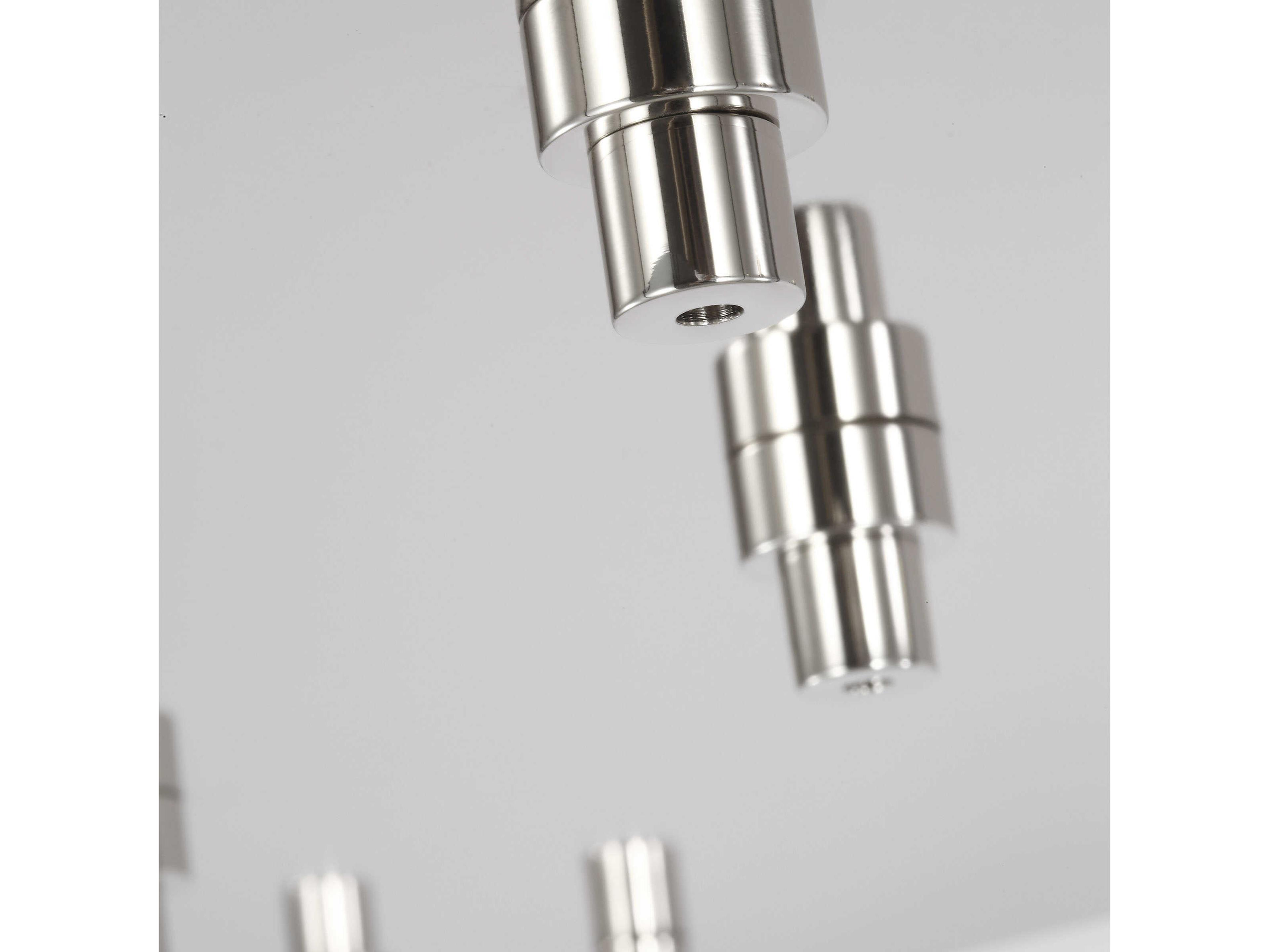Visual Comfort Modern Multiport Polished Nickel 21-Light Mount