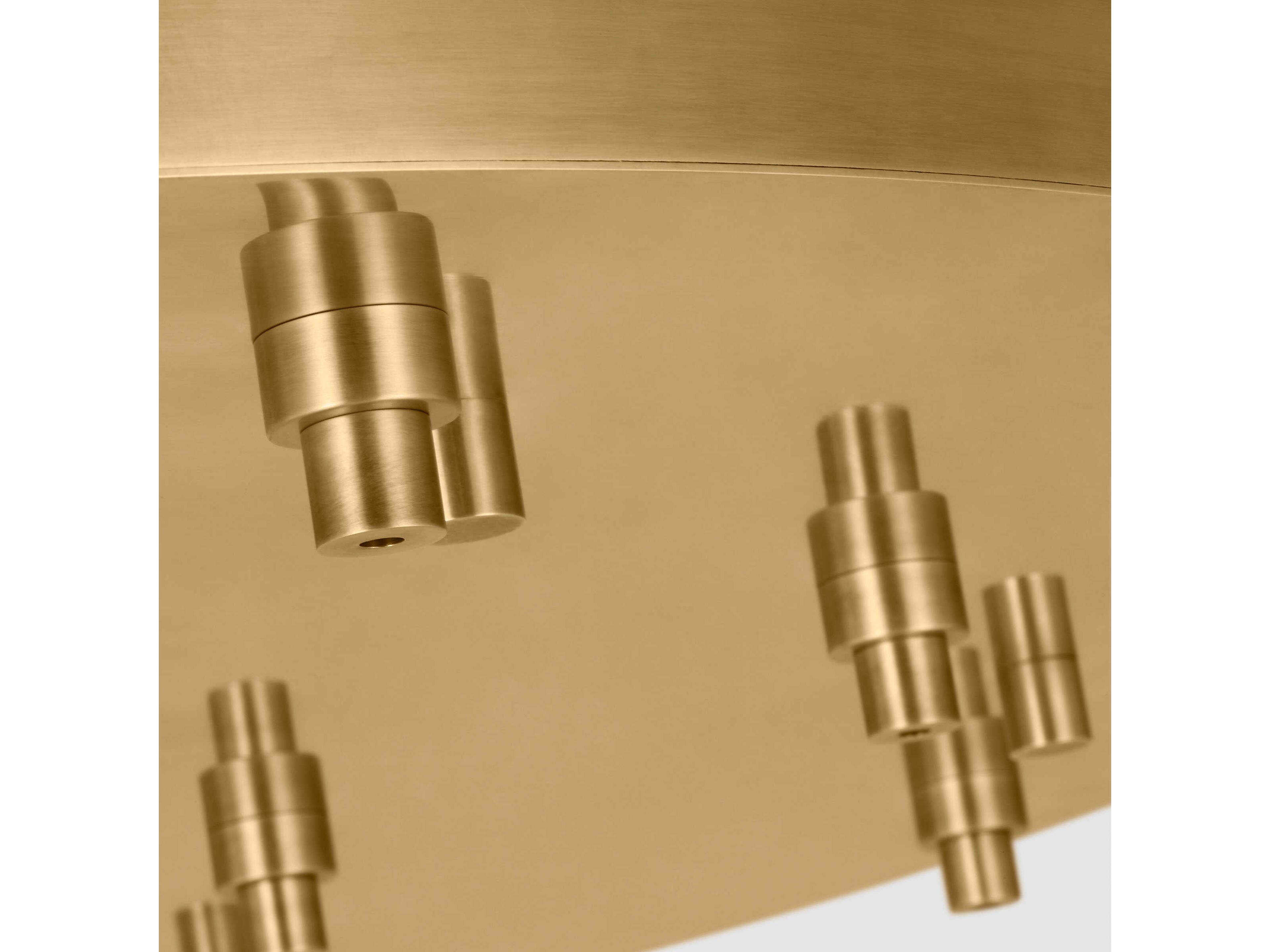 Visual Comfort Modern Multiport Hand Rubbed Antique Brass 12-Light Mount