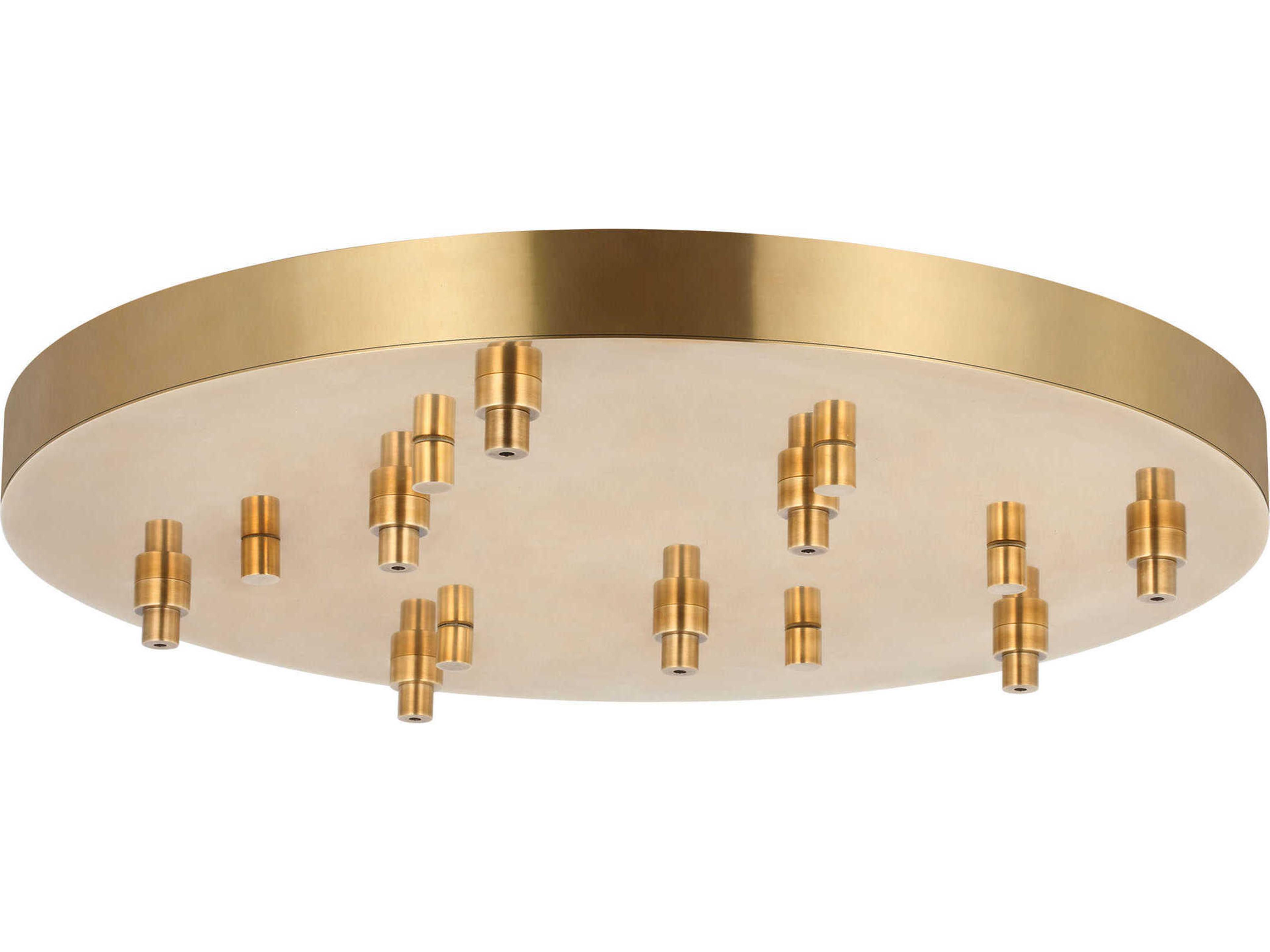 Visual Comfort Modern Multiport Hand Rubbed Antique Brass 8-Light Mount