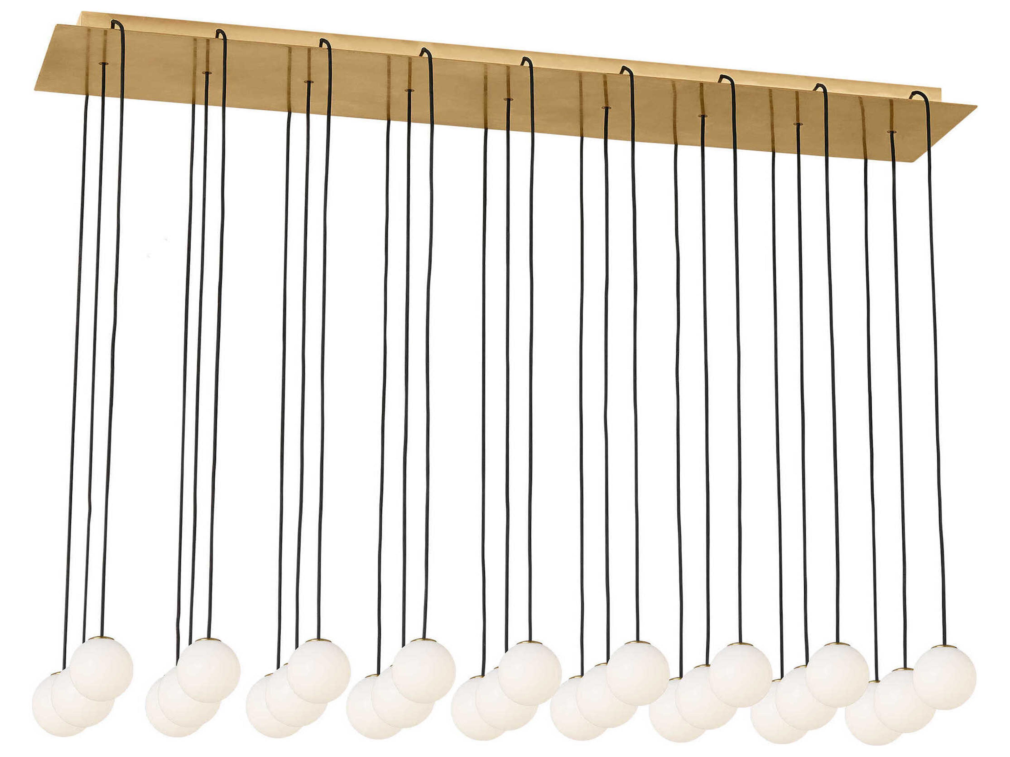 Orbet 27-Light Hand Rubbed Antique Brass Globe Island Pendant