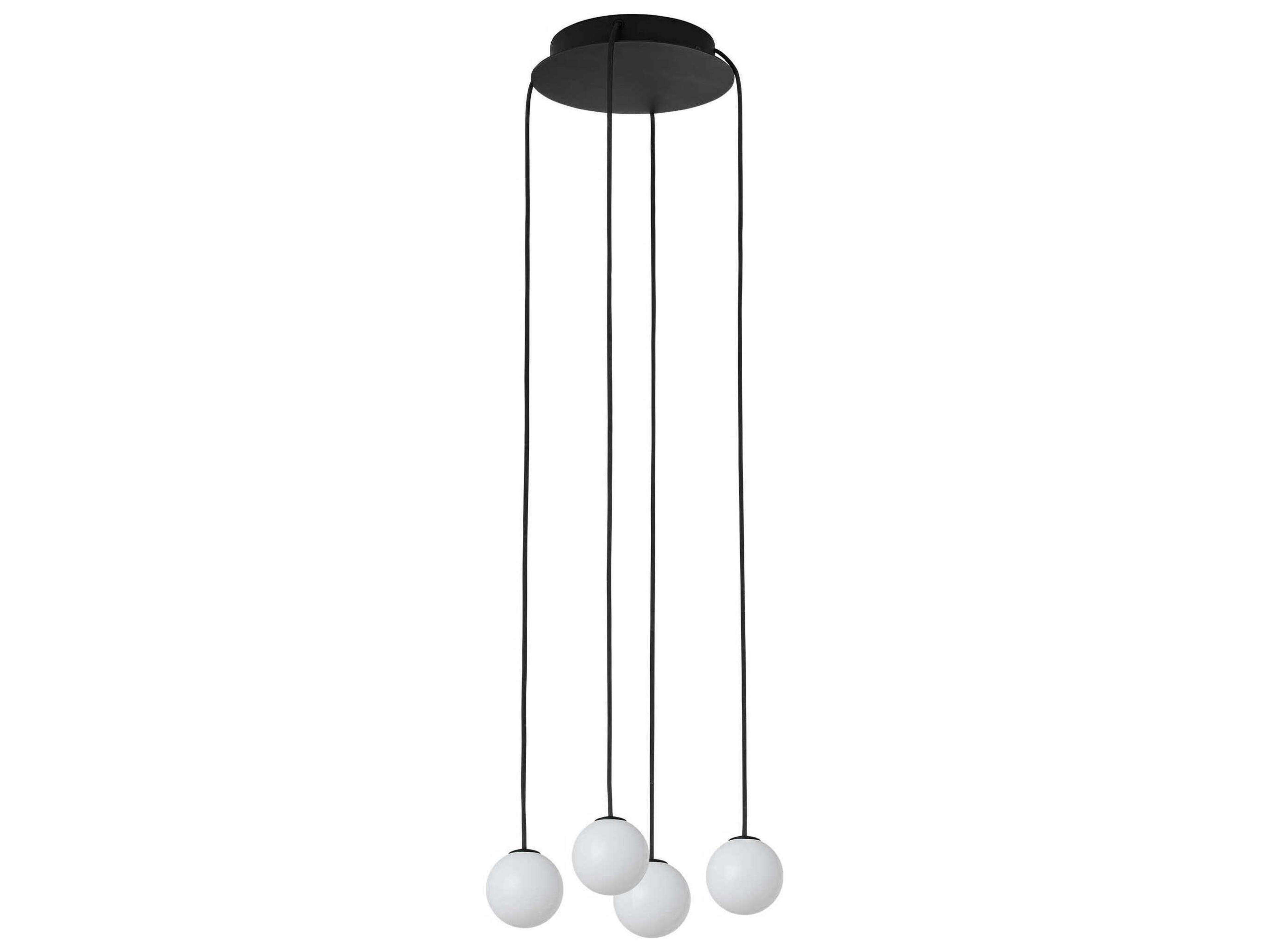 Visual Comfort Modern Orbet 4-Light Nightshade Black Globe Mini Pendant