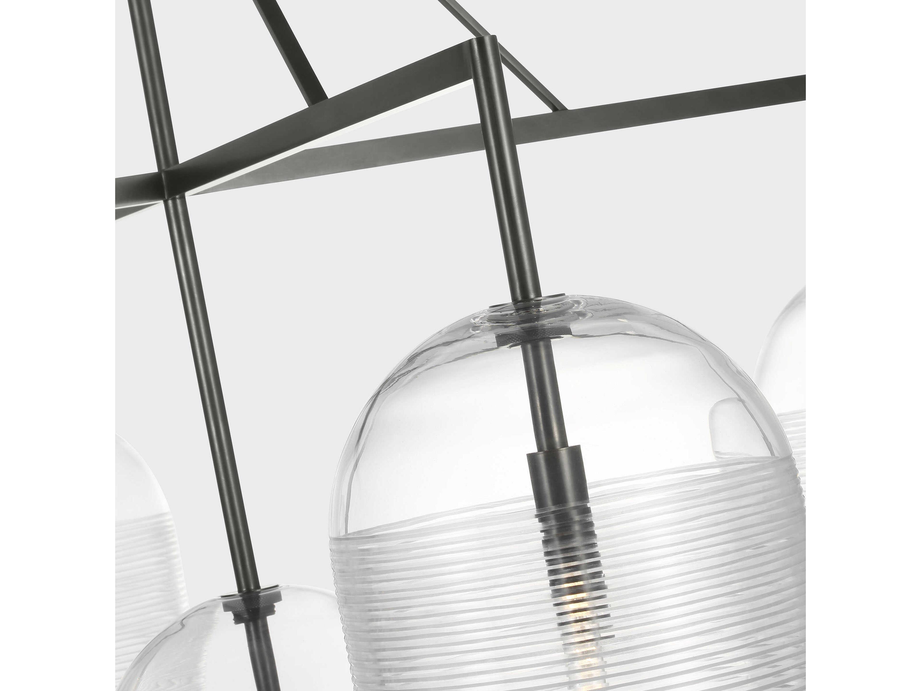 Visual Comfort Modern Leano 5-Light Bronze Candelabra Chandelier