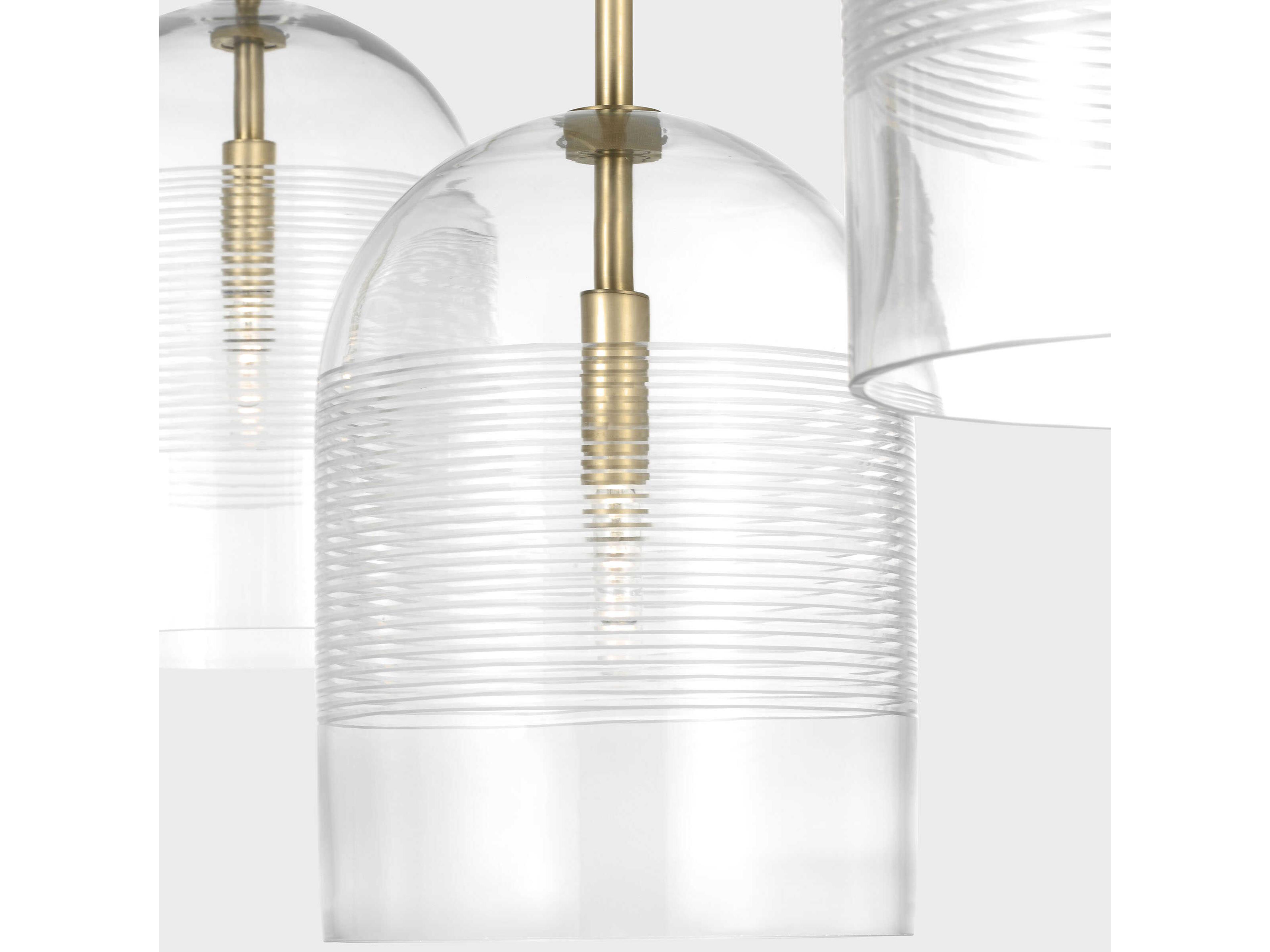 Visual Comfort Modern Leano 5-Light Brass Candelabra Chandelier