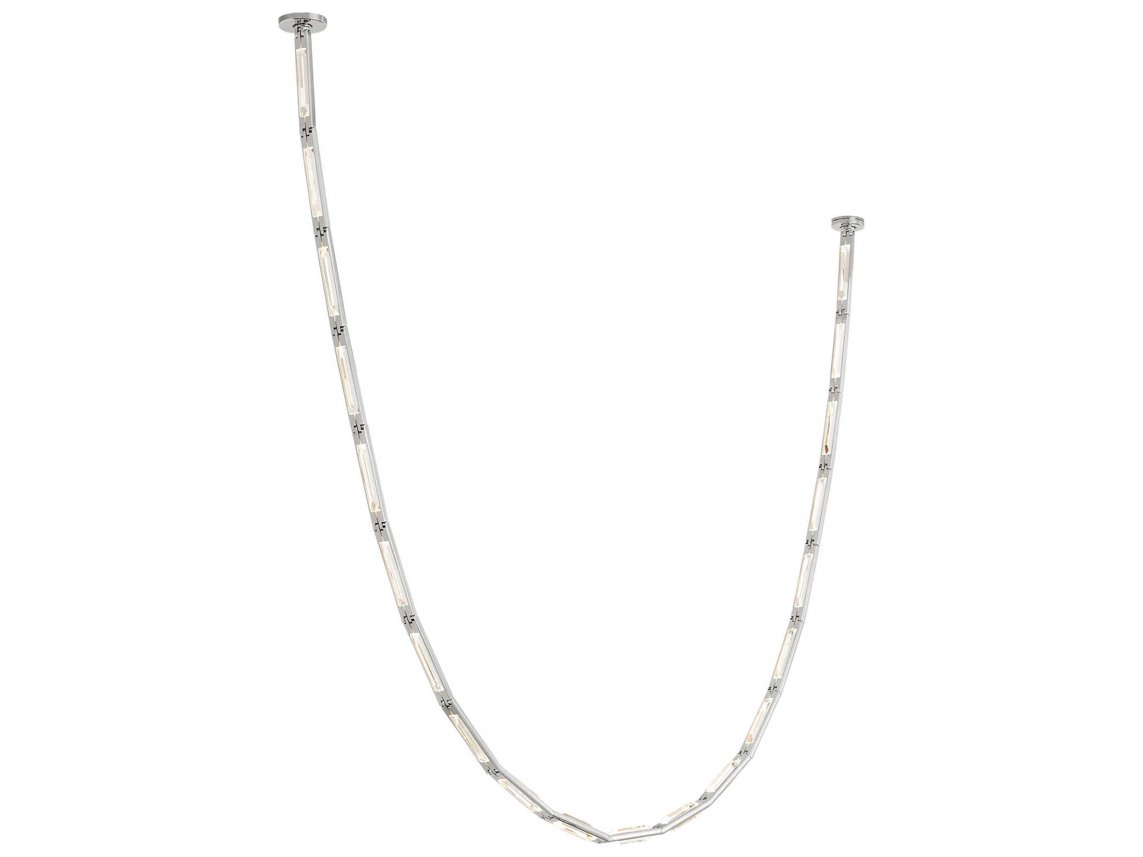 Catena 20-Light Polished Nickel Linear Chandelier