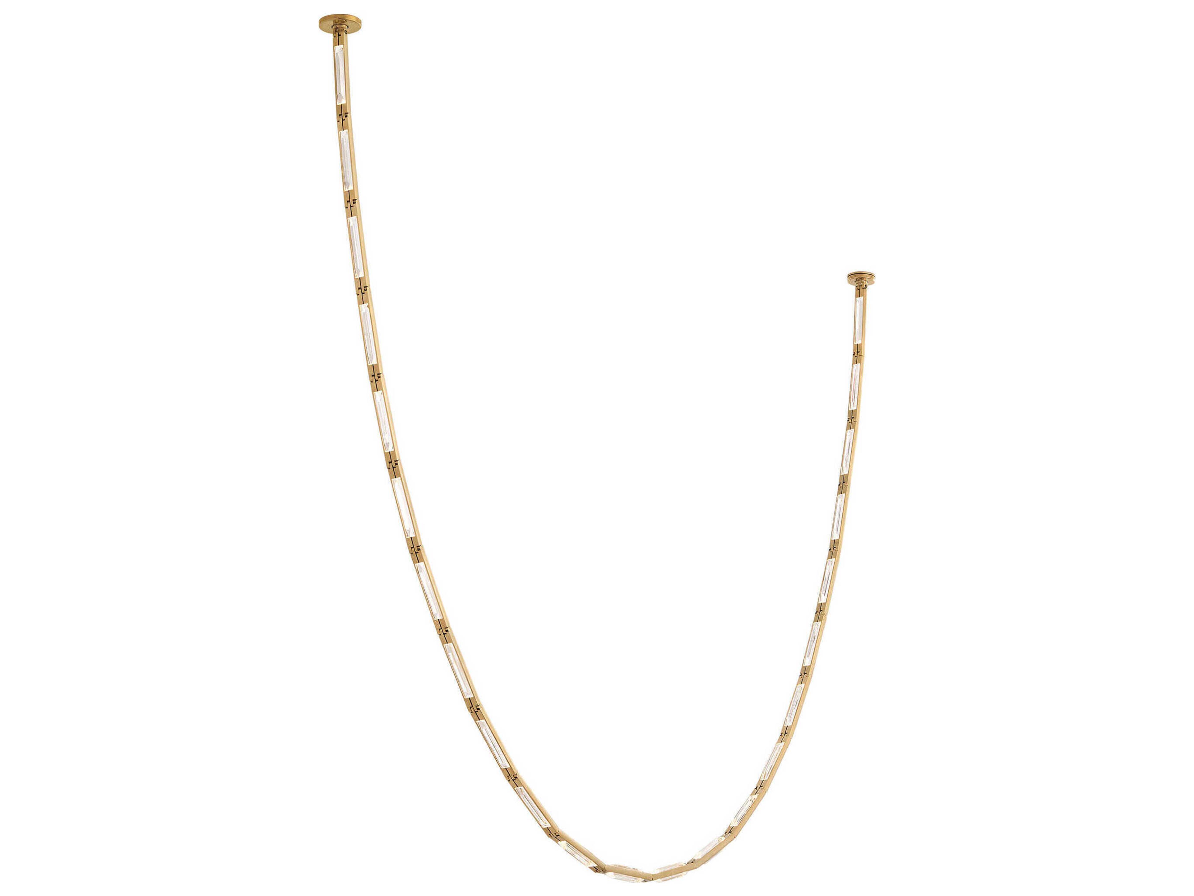 Catena 23-Light Hand Rubbed Antique Brass Linear Chandelier