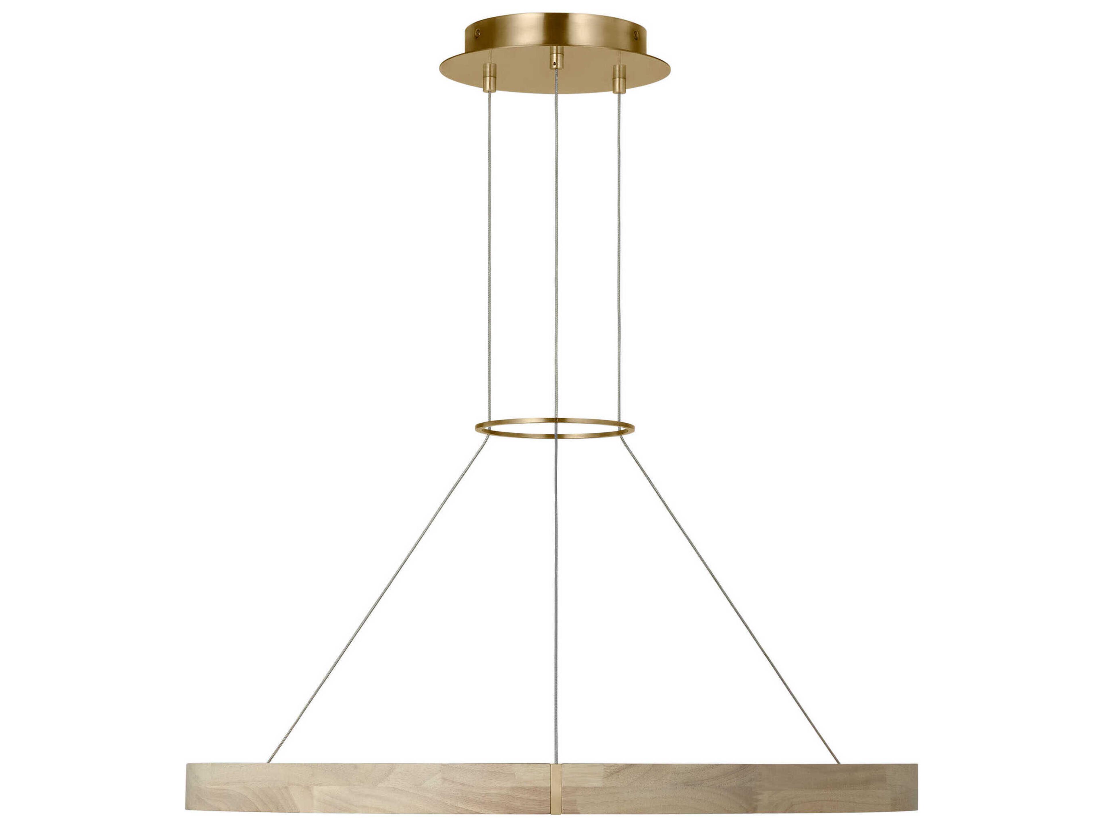 Visual Comfort Modern Ashok 1-Light Hand Rubbed Antique Brass Round Pendant