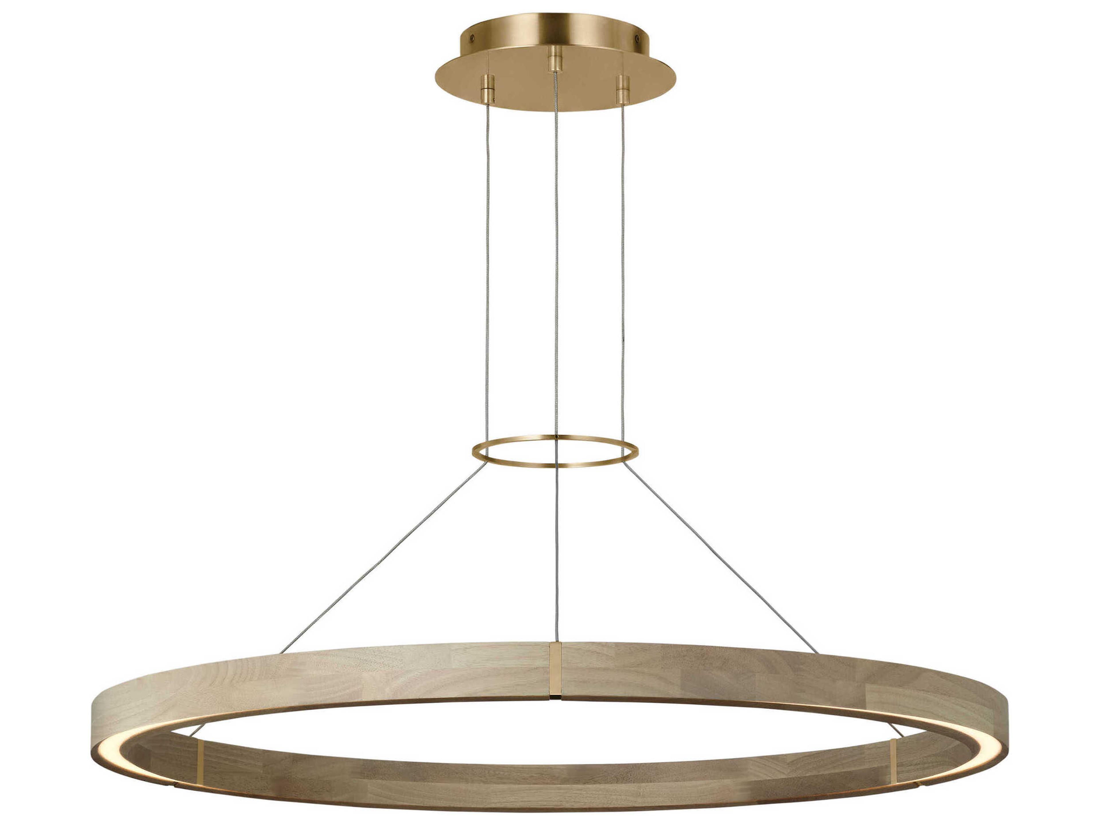 Visual Comfort Modern Ashok 1-Light Hand Rubbed Antique Brass Round Pendant