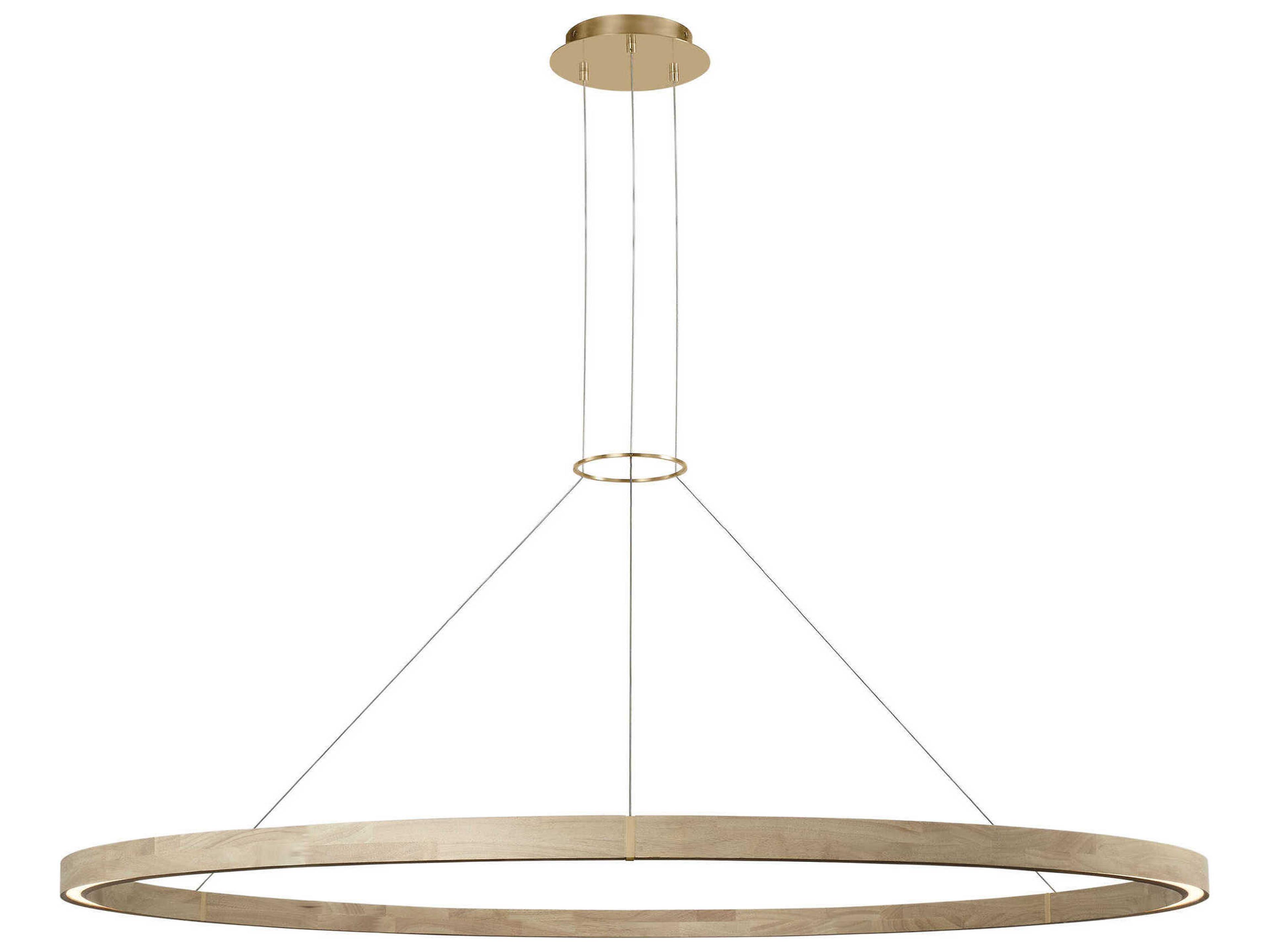 Visual Comfort Modern Ashok 1-Light Hand Rubbed Antique Brass Round Pendant