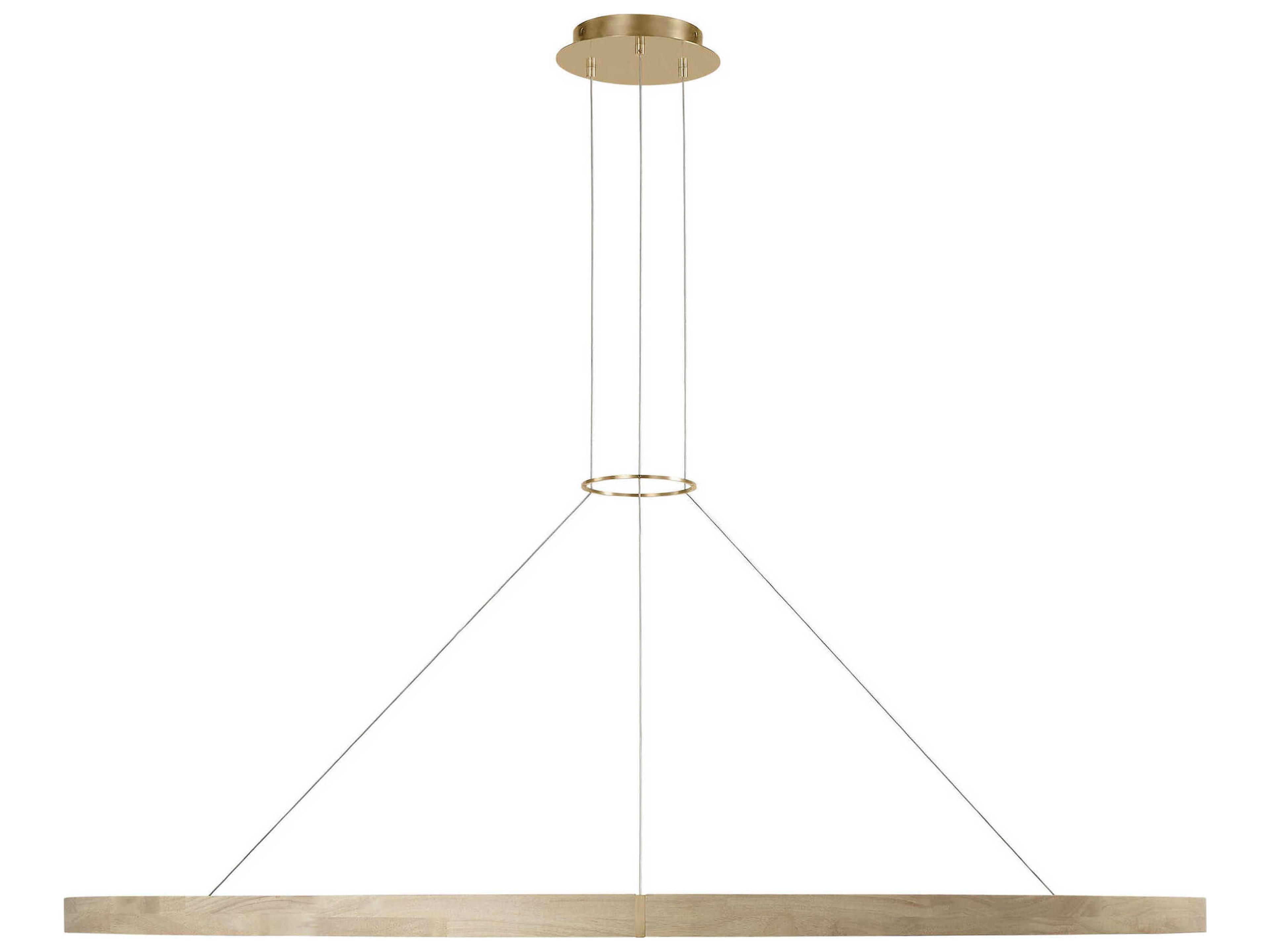 Visual Comfort Modern Ashok 1-Light Hand Rubbed Antique Brass Round Pendant